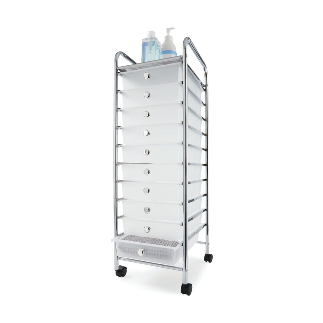 Chrome 10 Drawer Trolley Kmart