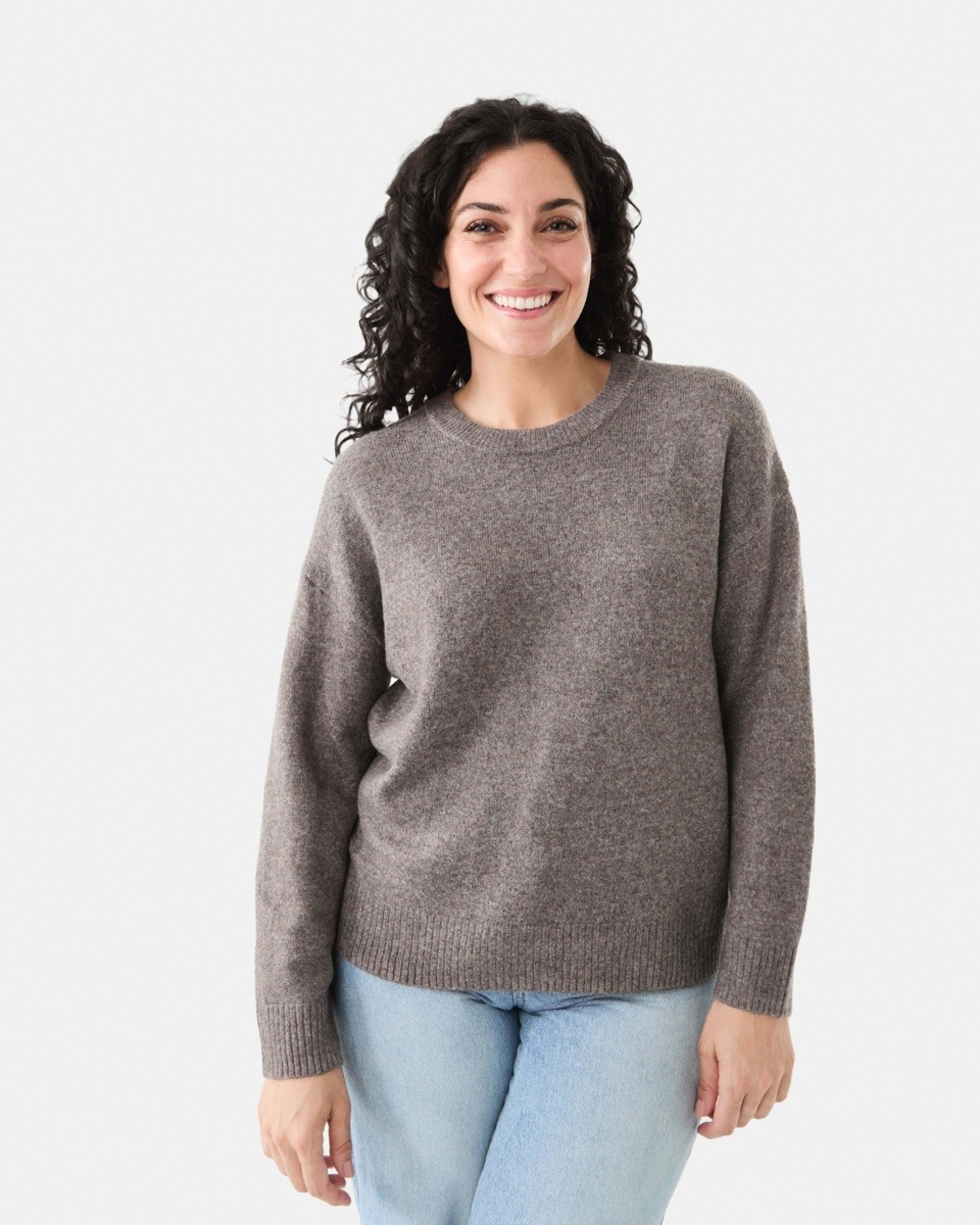 1 Relaxed Jumper Taupe Mrl, 1 of 5