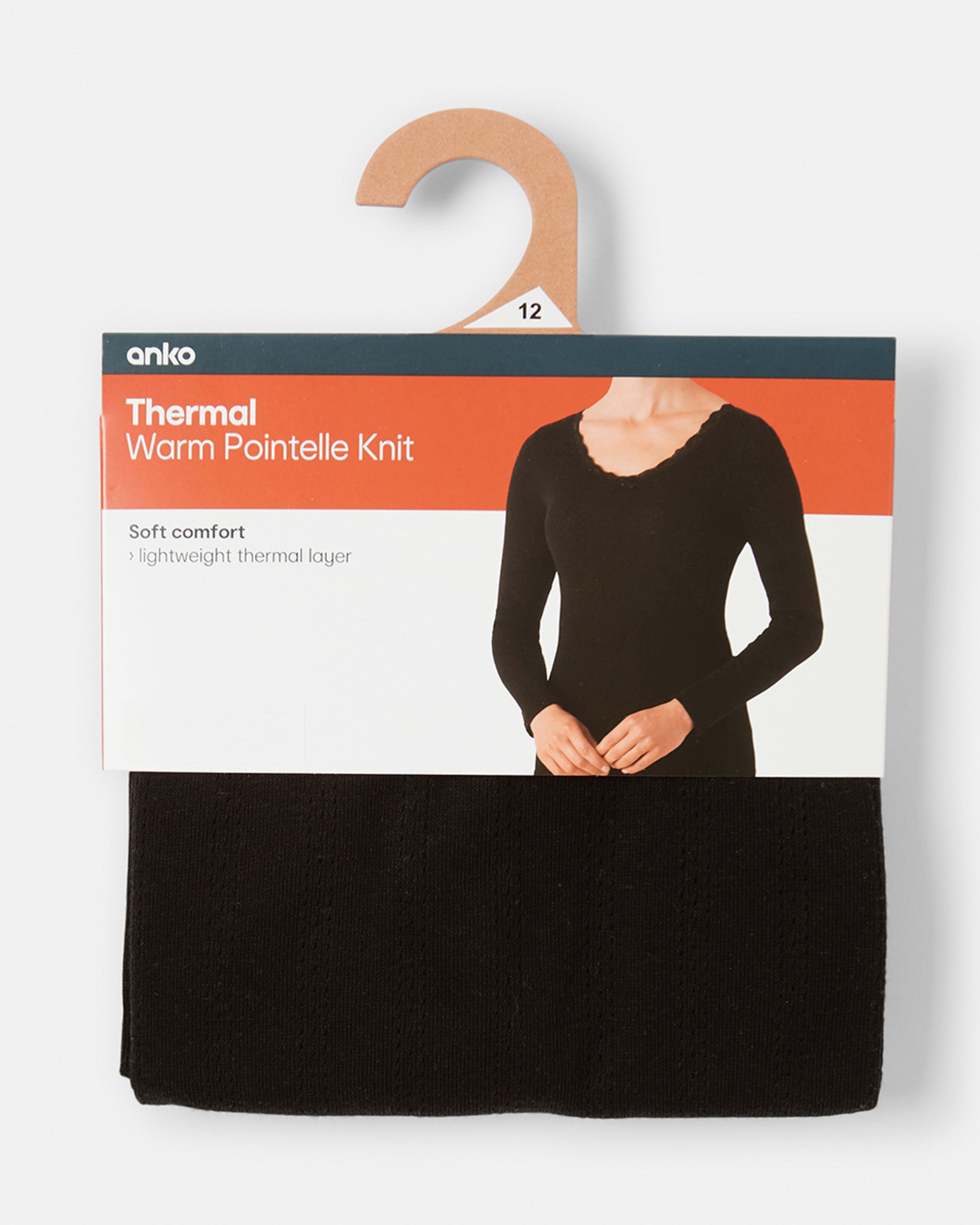 Pointelle Long Sleeve Thermal Top Kmart