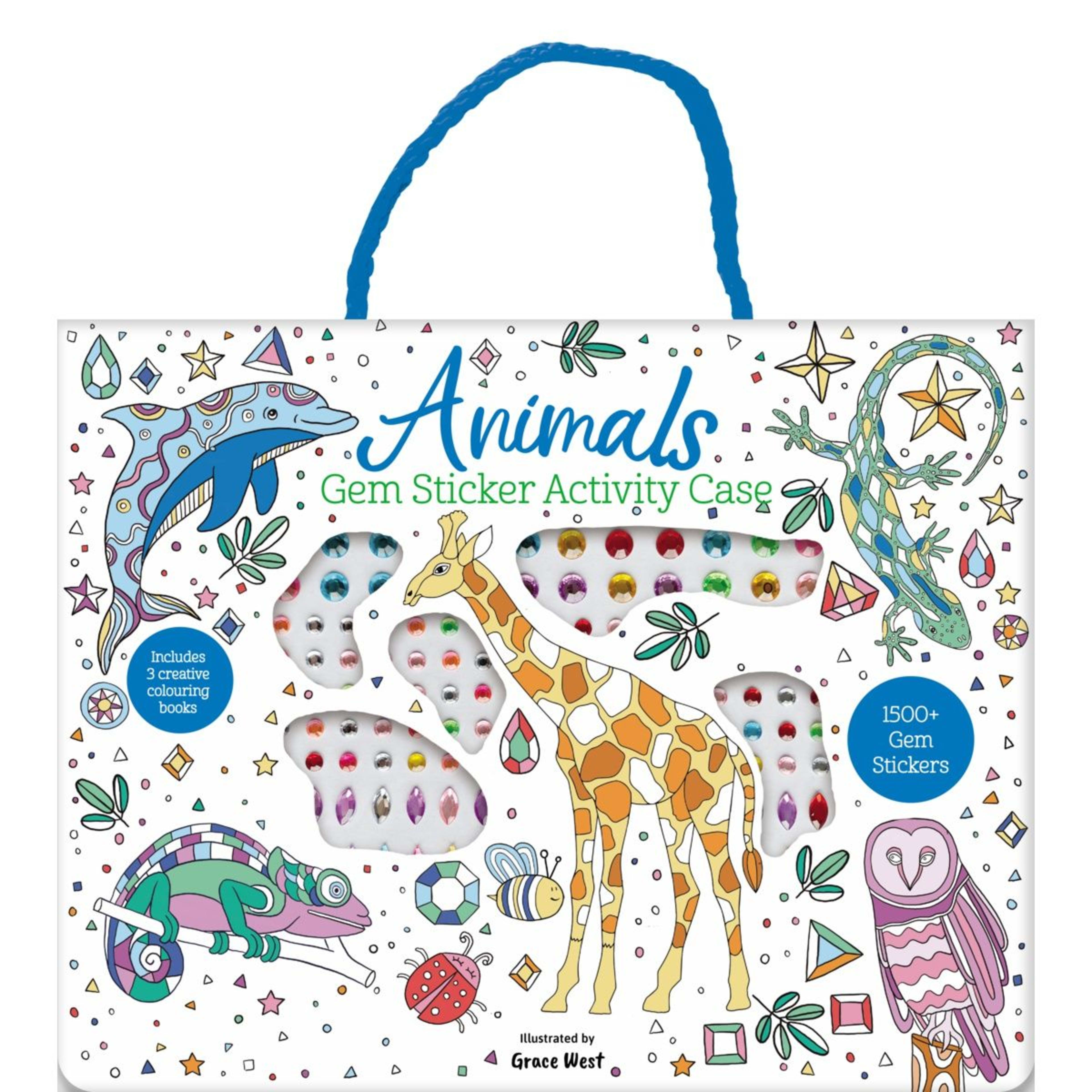 Animals Gem Sticker Activity Case Kmart