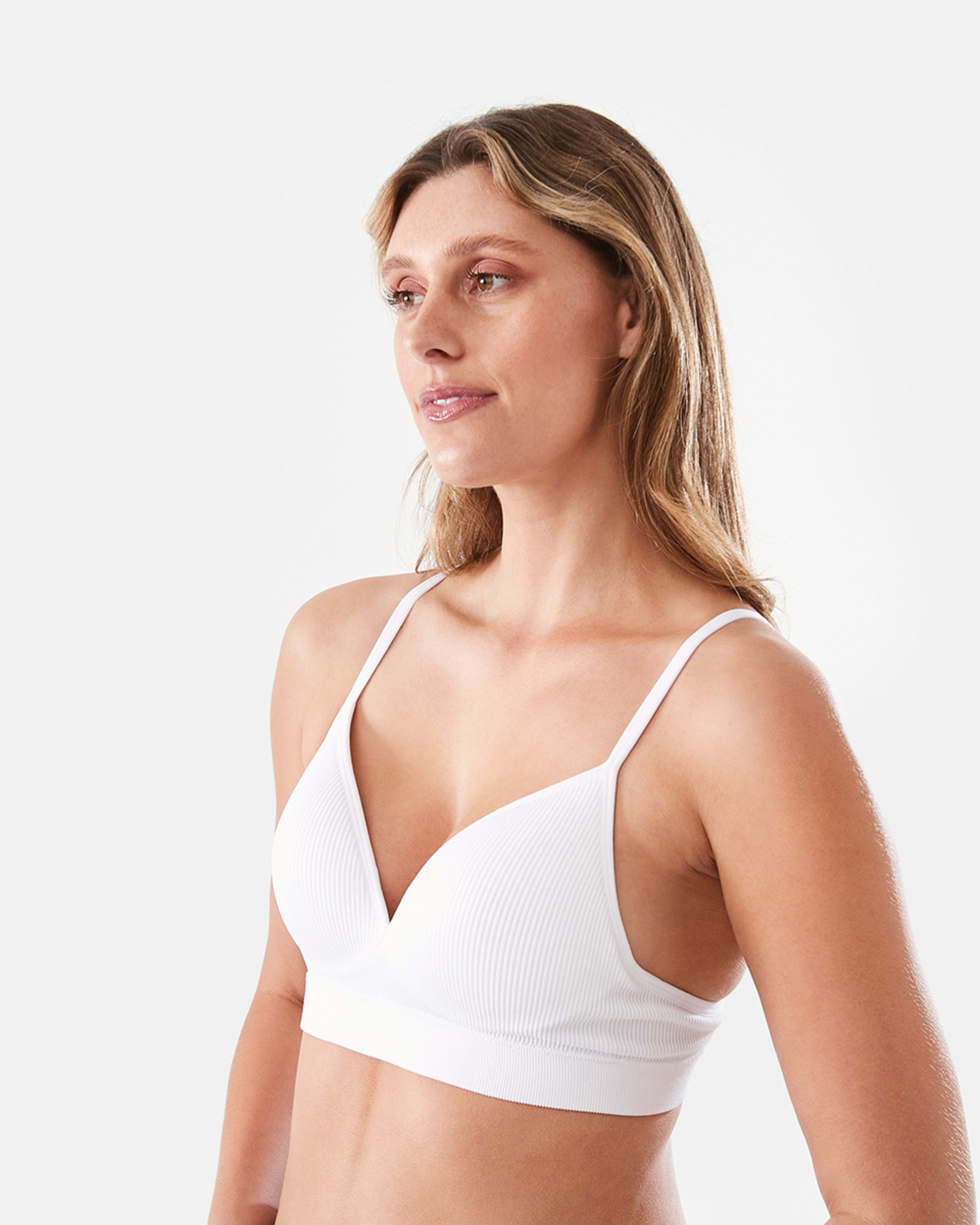 2 Seamfree Rib T-shirt Bra WHITE, 2 of 6