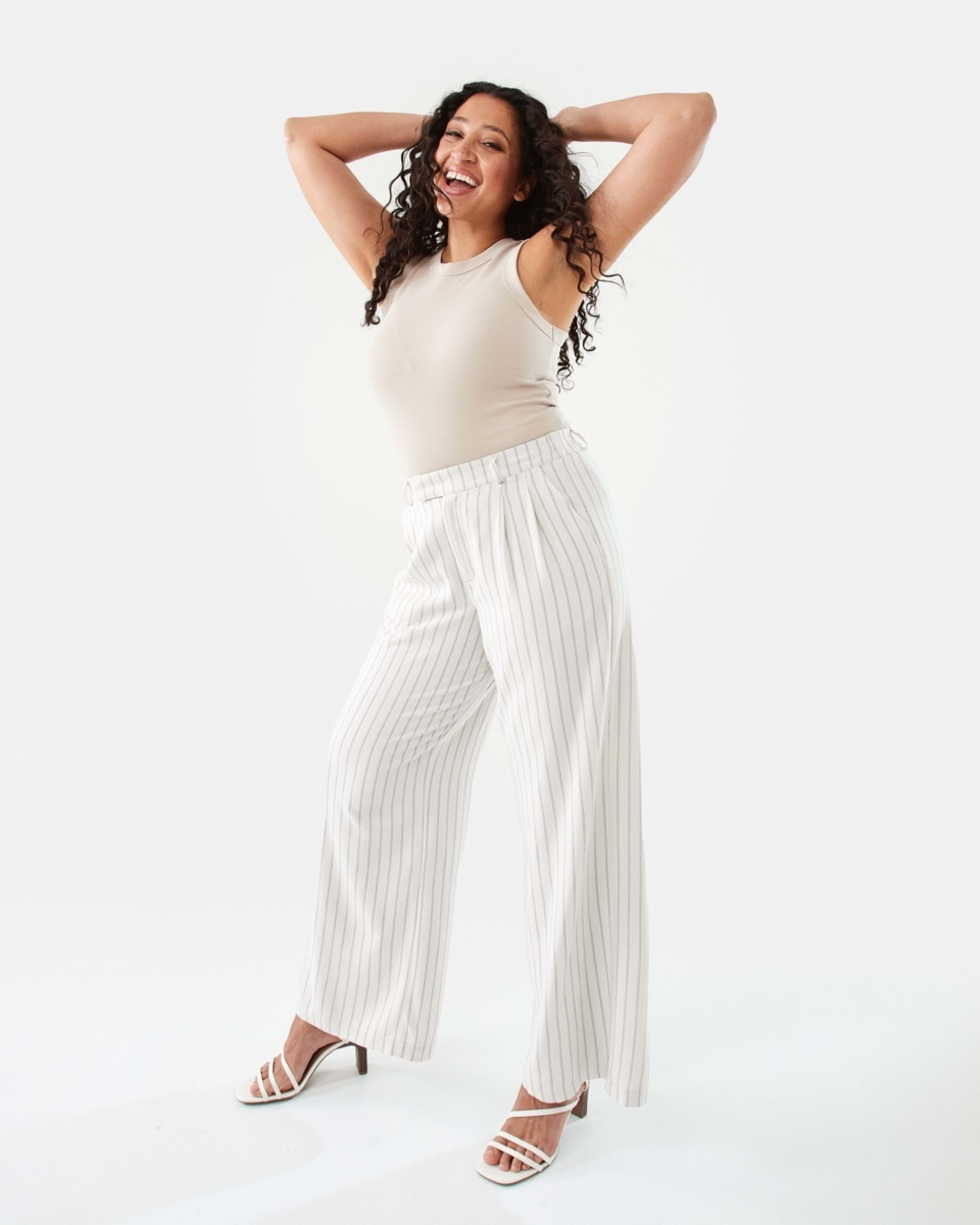 2 Wide Leg Pants Dot Stripe, 2 of 10