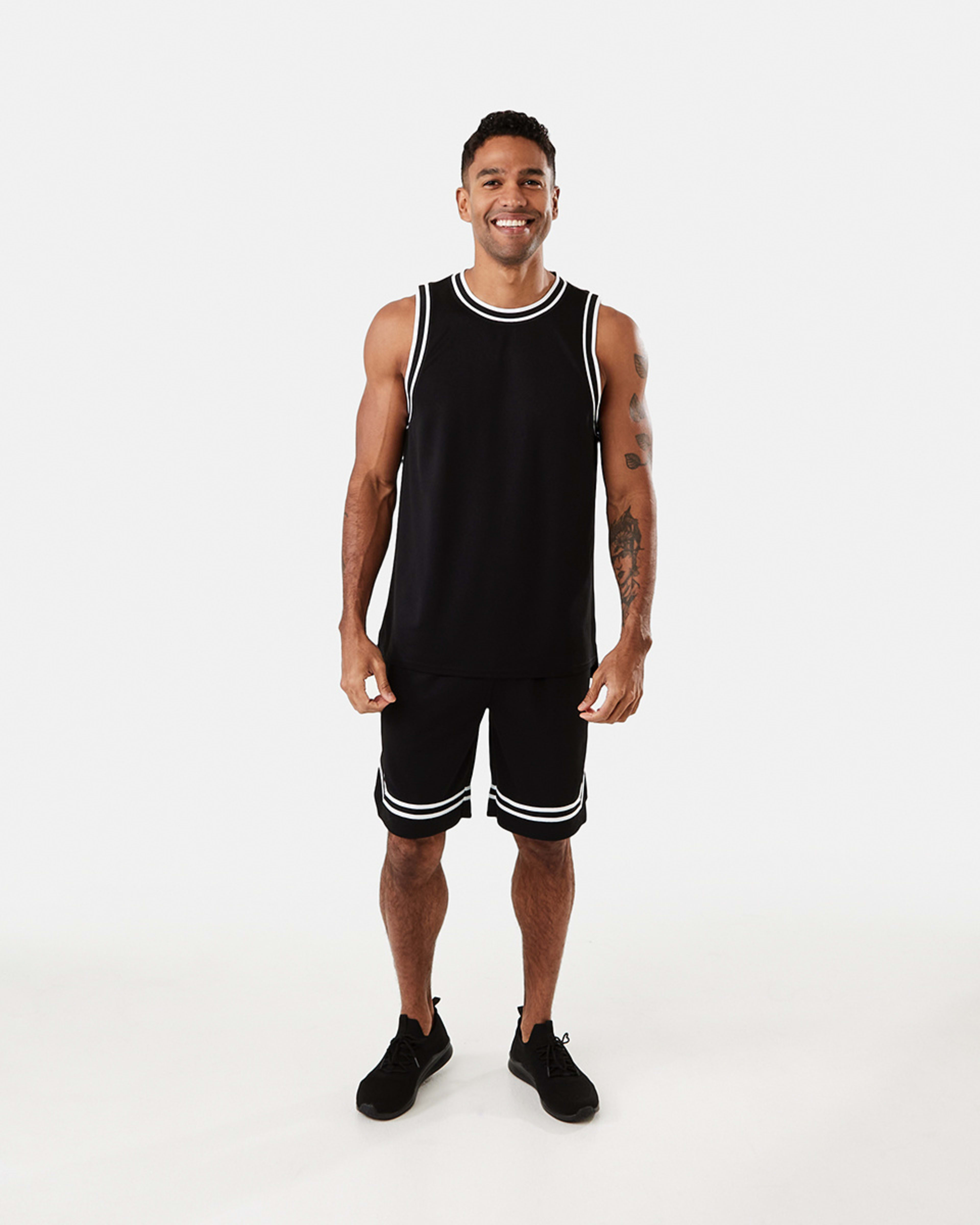 6 Active Mens Basketball Tank BLACK, 6 of 6