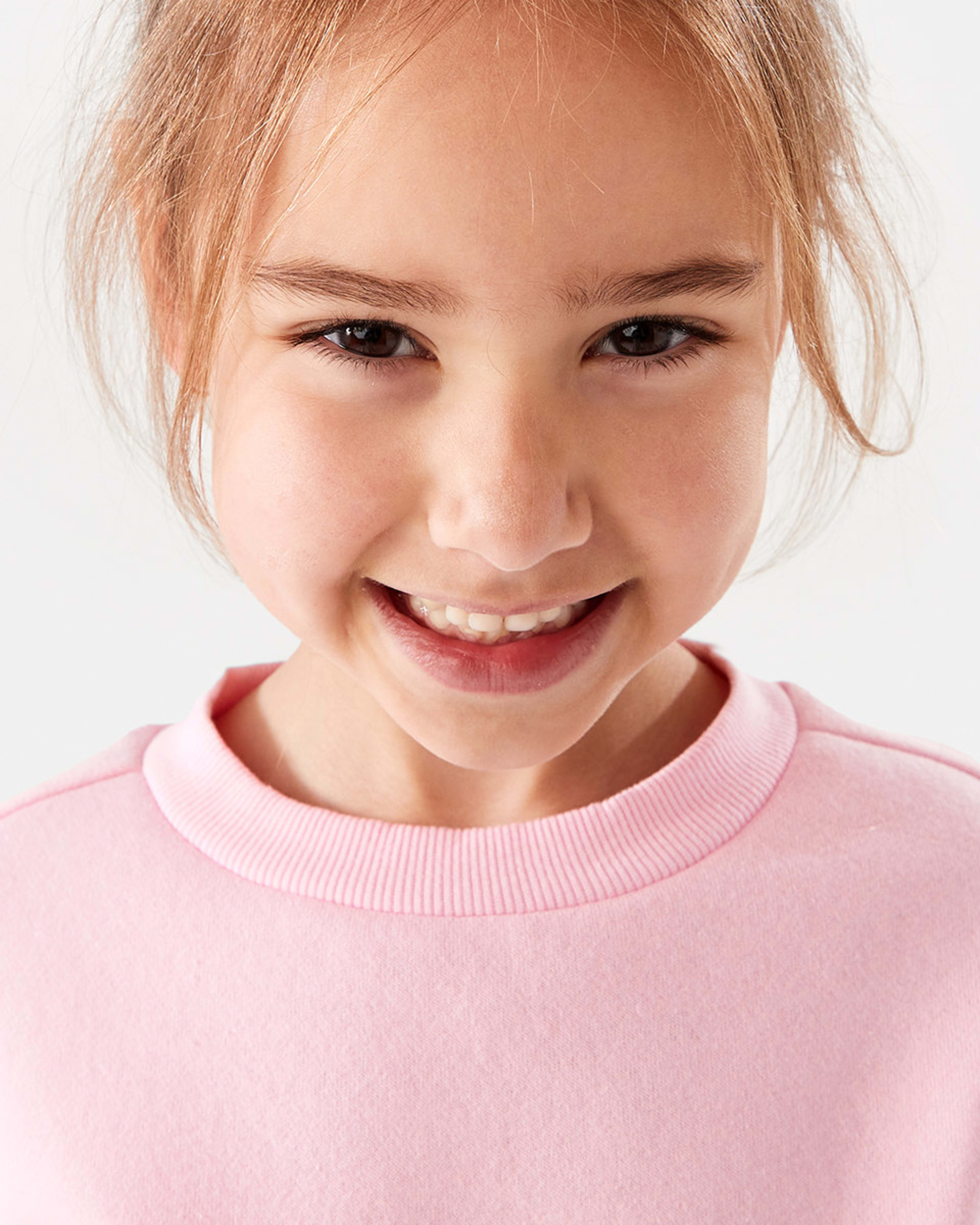 3 Basic Crew Neck Sweatshirt Light Pink, 3 of 9