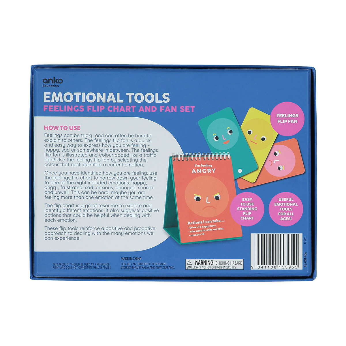 Emotional Tools Feelings Flip Chart & Fan Set Kmart
