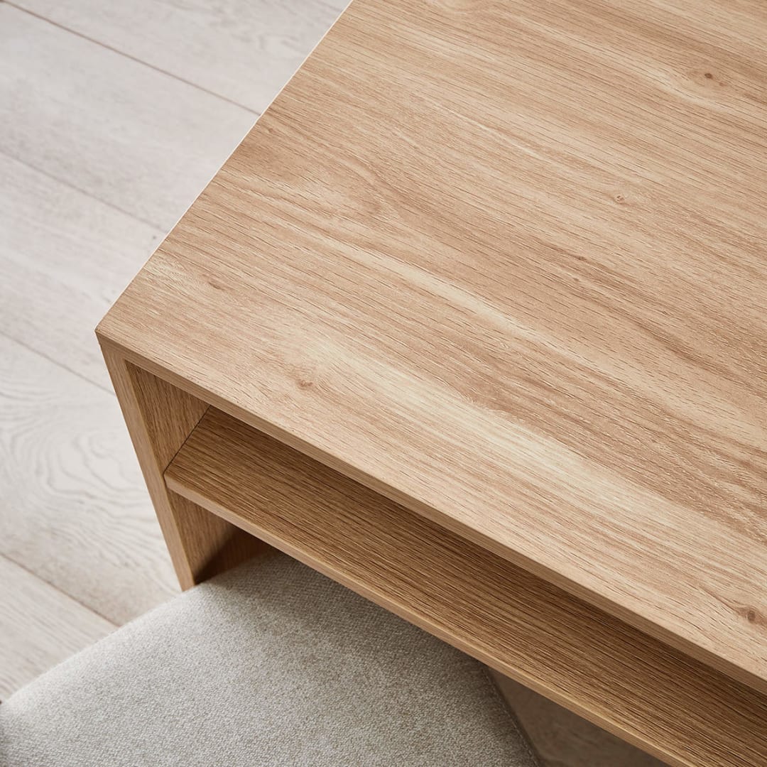 Oak Look Desk with Storage Kmart