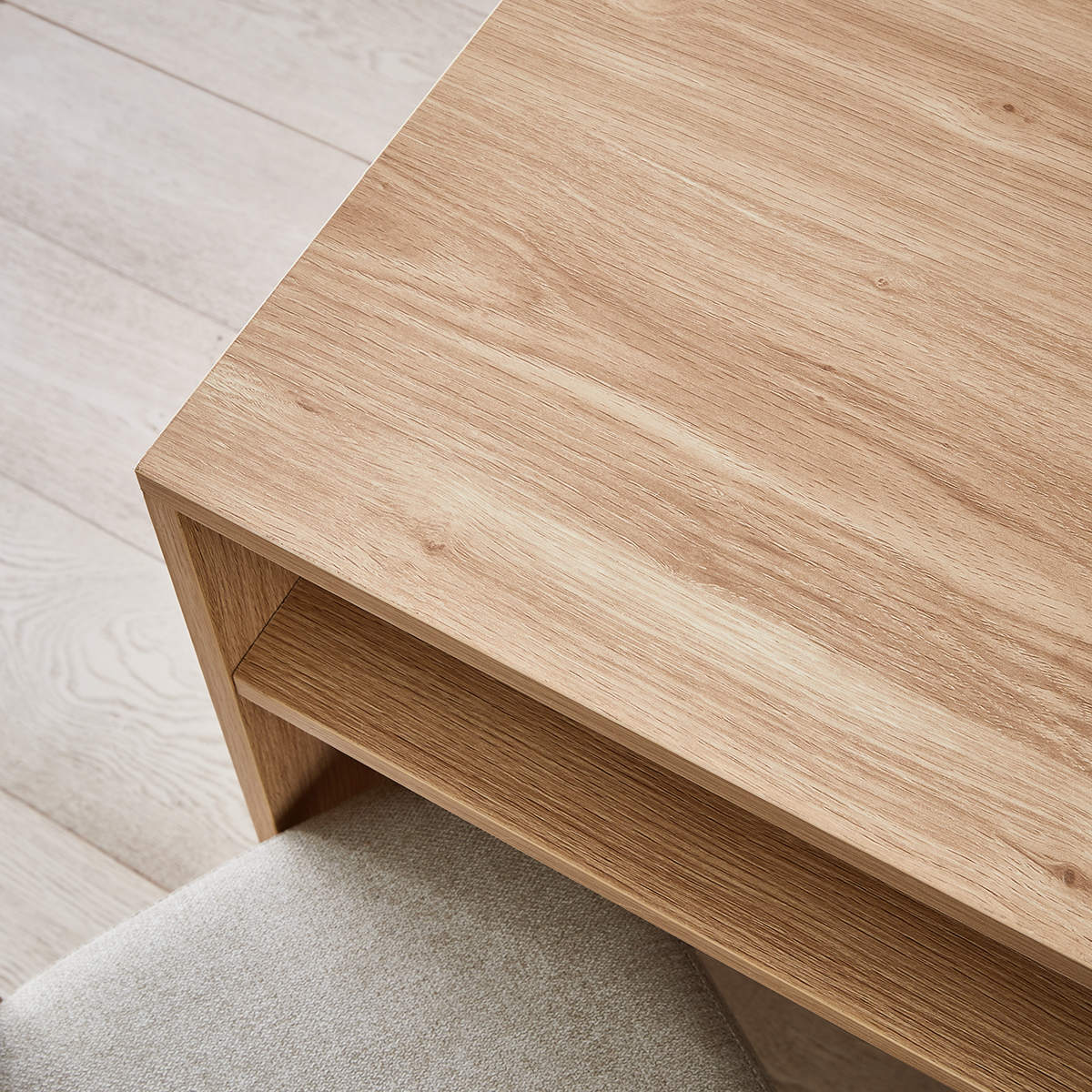 Oak Look Desk with Storage Kmart