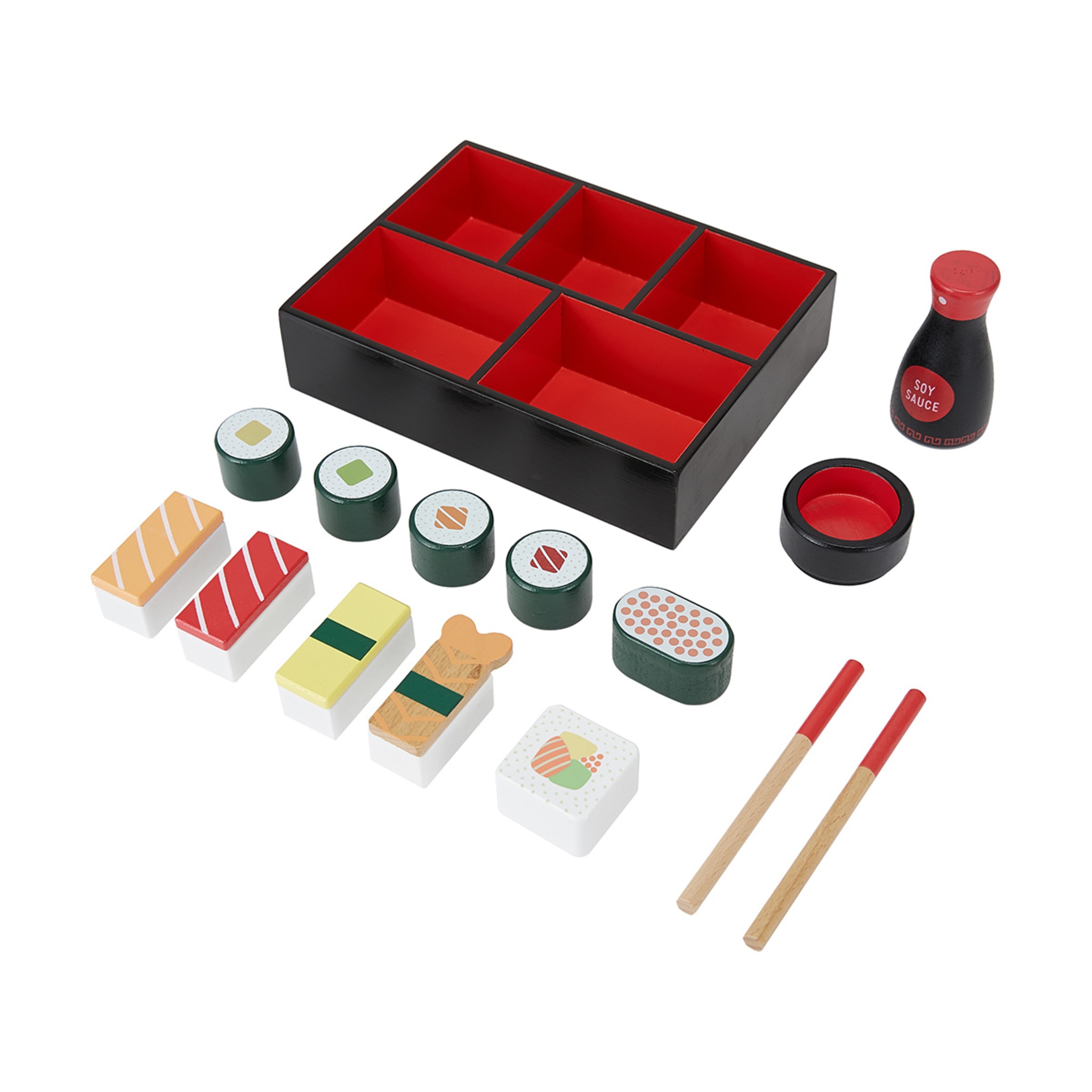 15 Piece Wooden Sushi Set Kmart