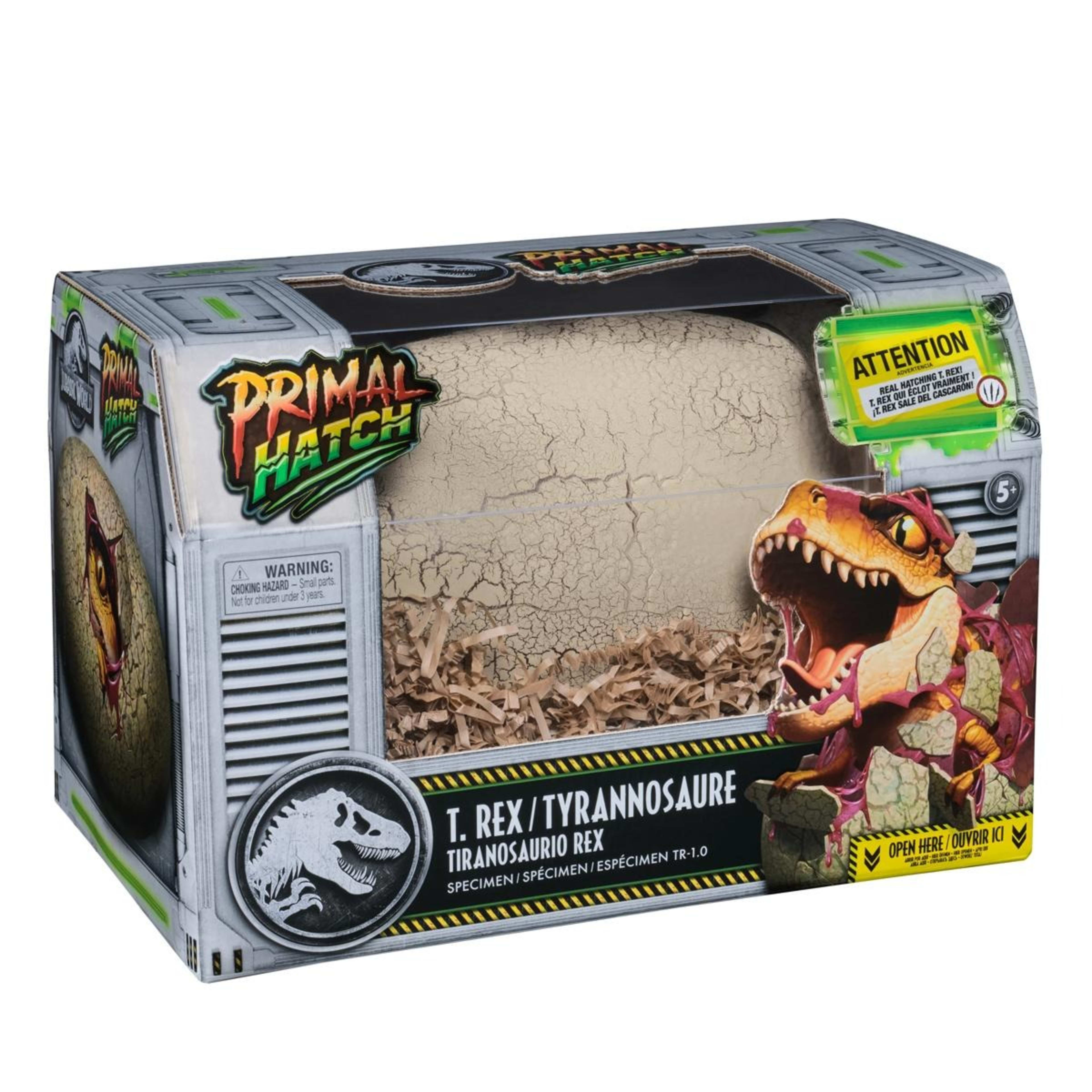 2 Jurassic World Primal Hatch T. Rex Specimen Toy, 2 of 10