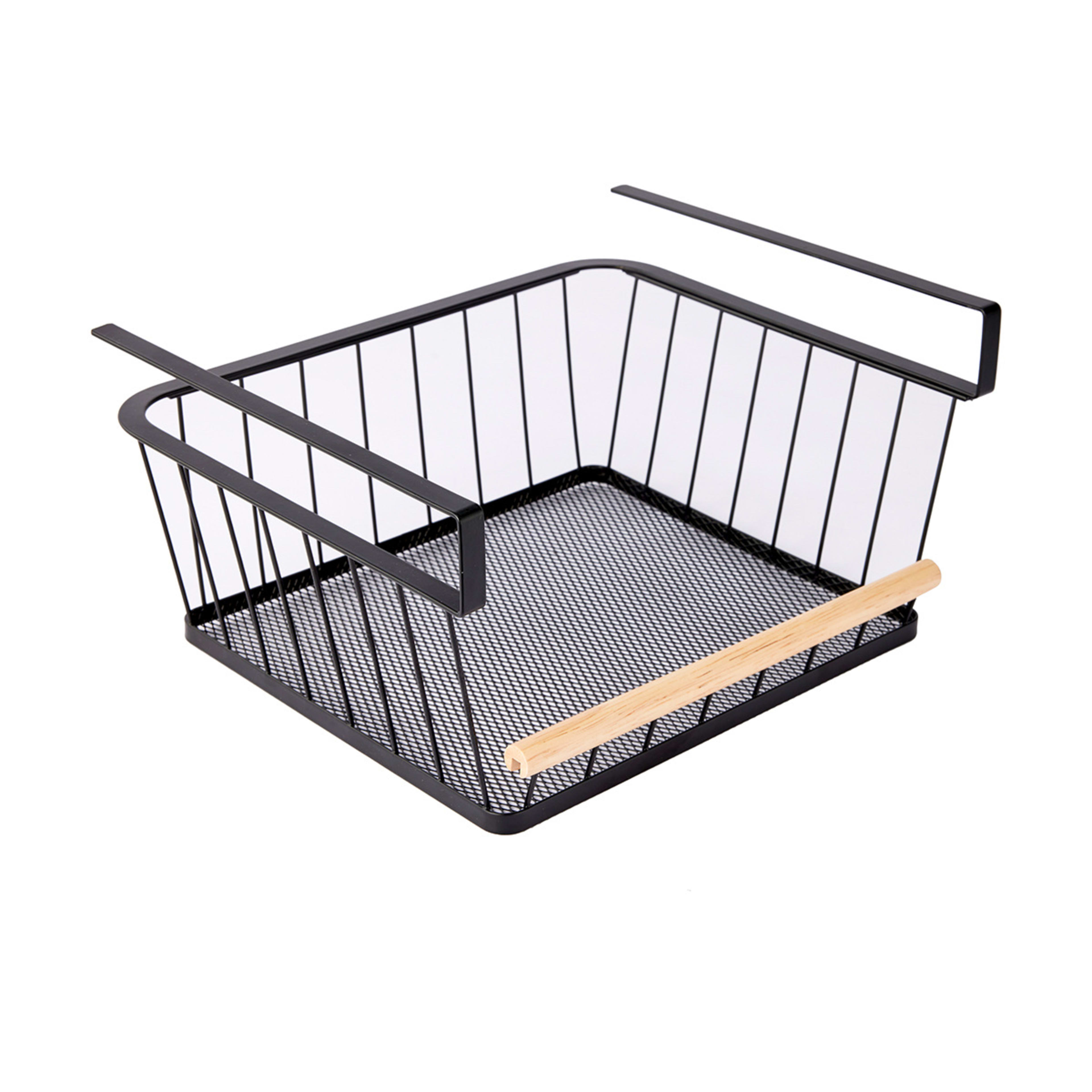Wire and Wood Undershelf Basket Kmart