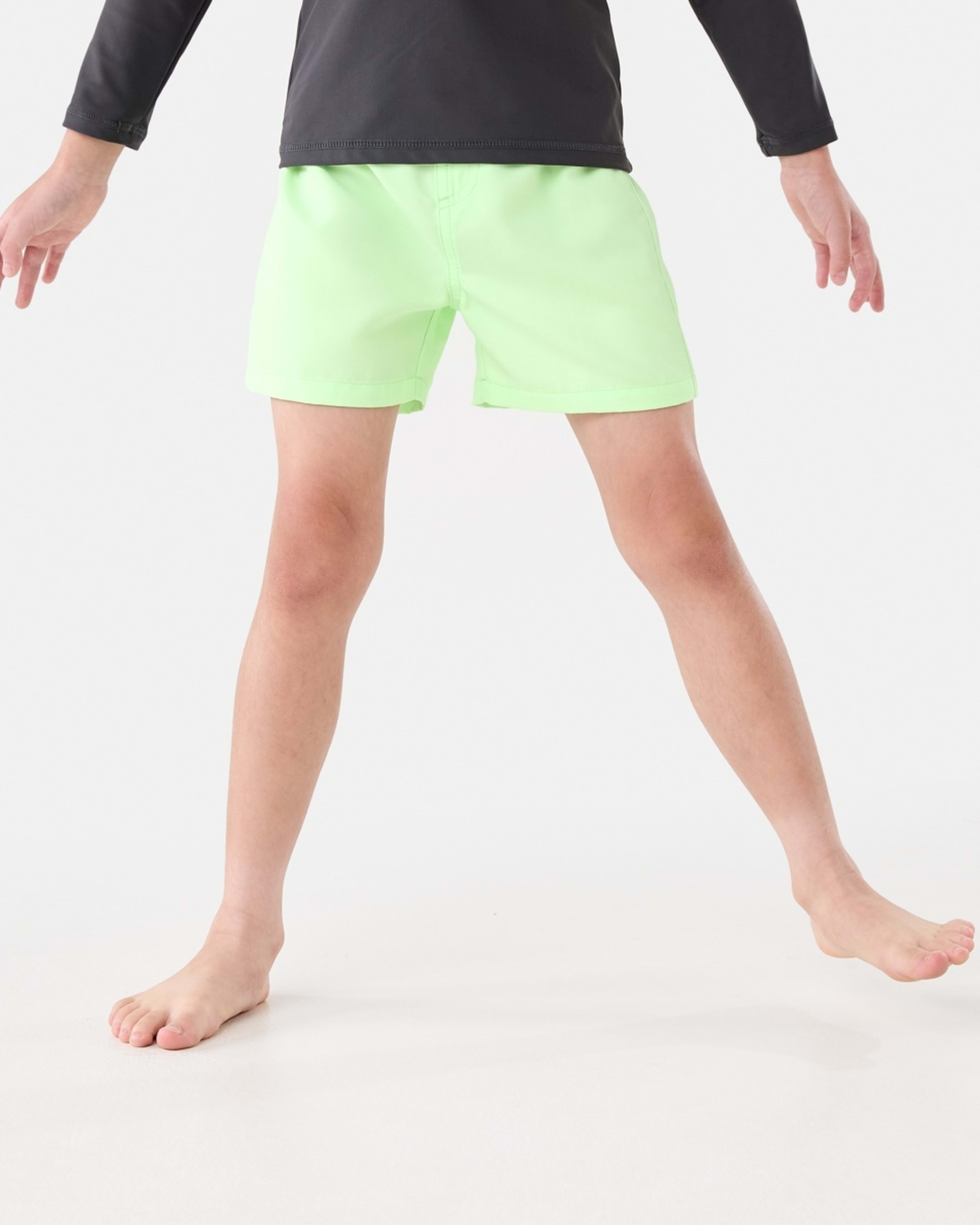 1 Plain Boardshorts FLURO LIME, 1 of 5