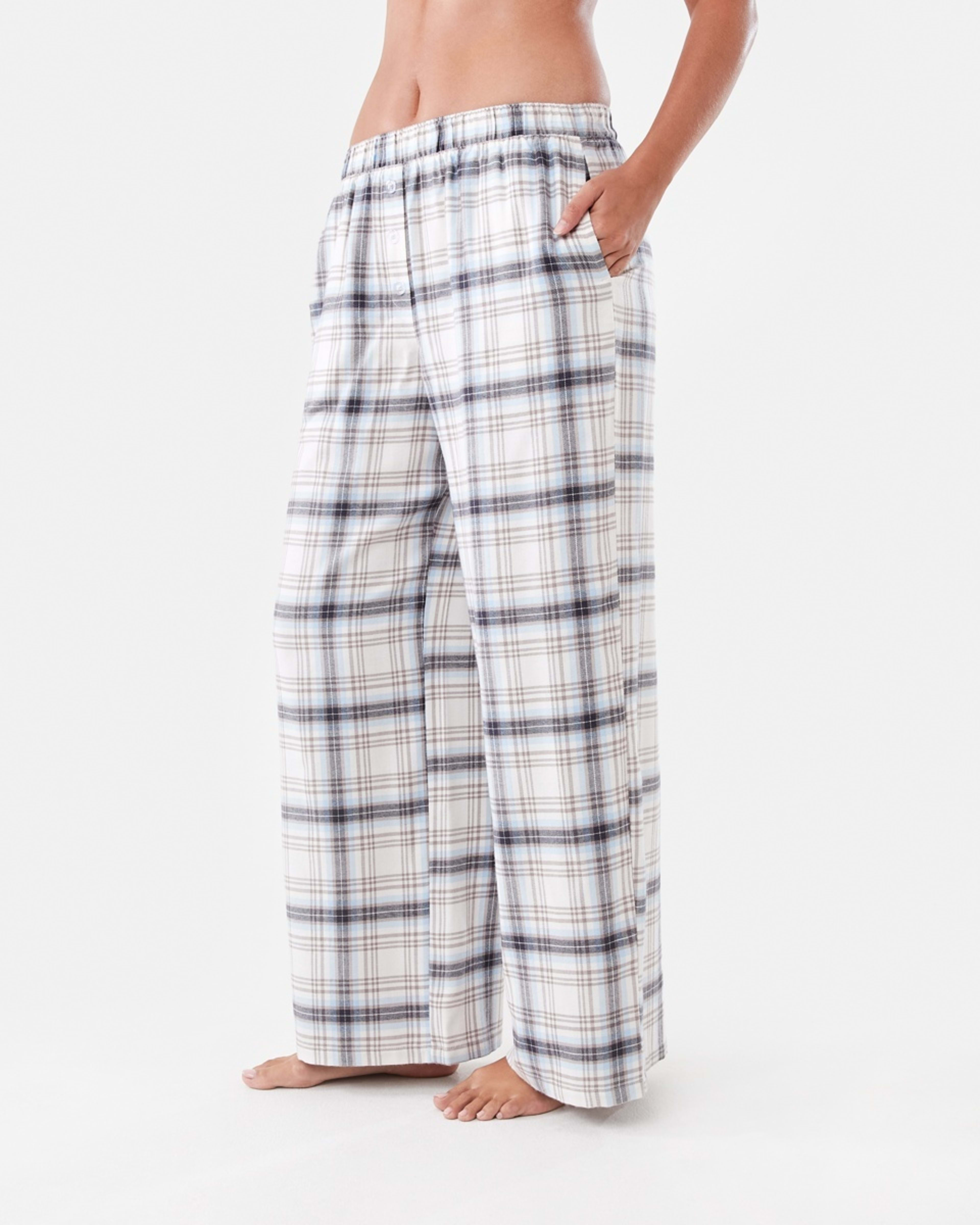 2 Boyfriend Flannel Pants Grey Chk, 2 of 6