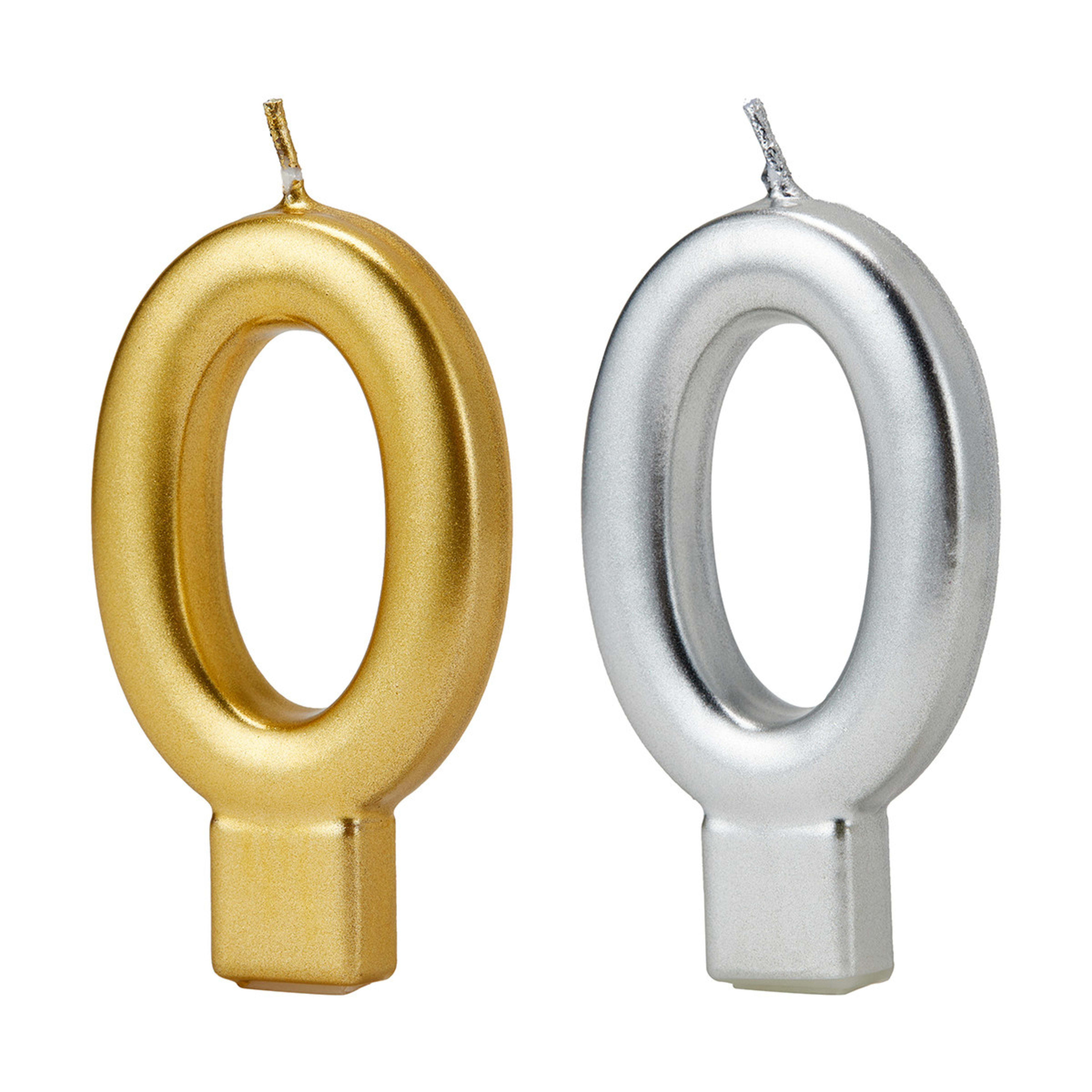 Metallic Candle Number 0 Assorted Kmart