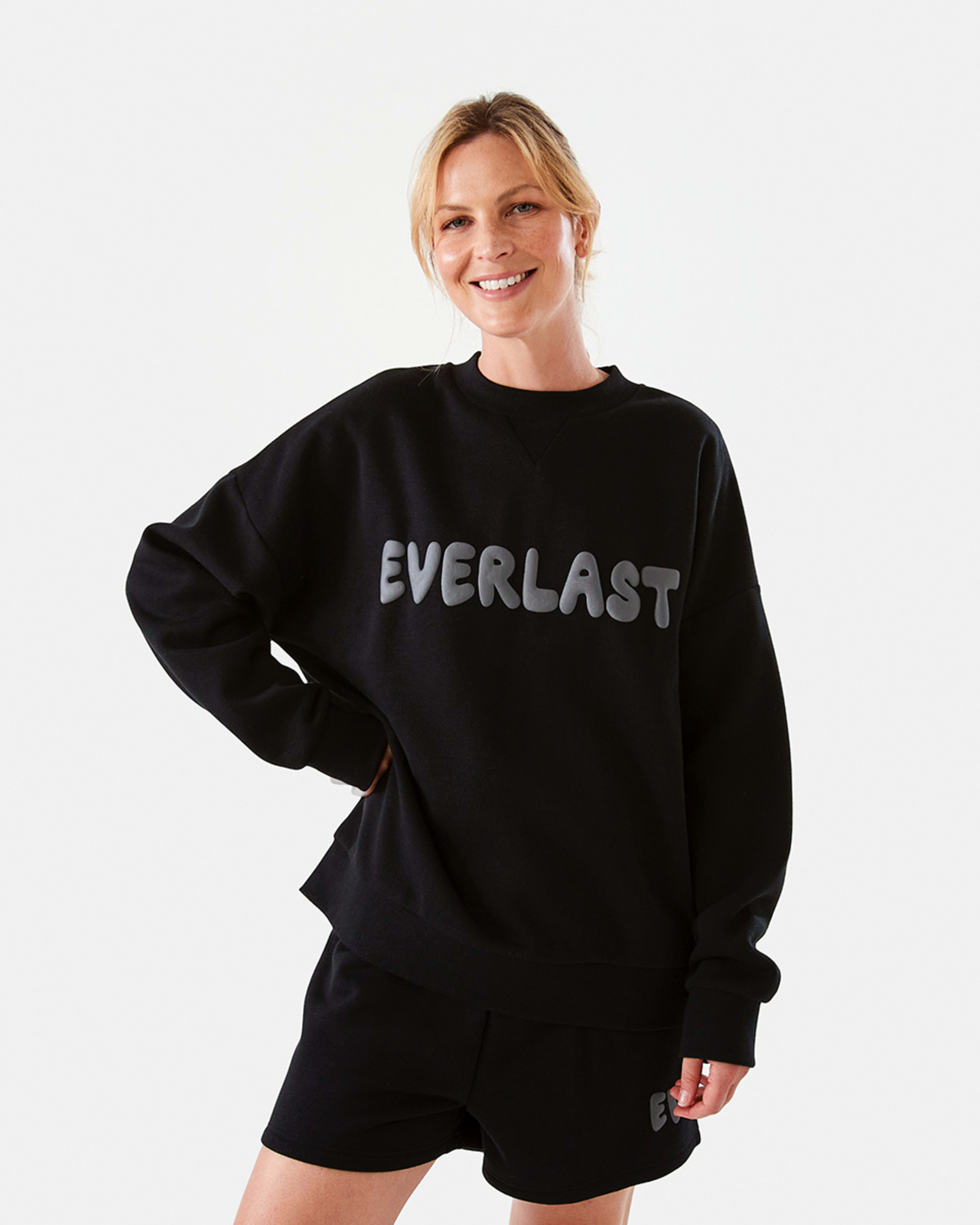 Active Everlast Womens Oversized Crew Neck Pullover Top Kmart