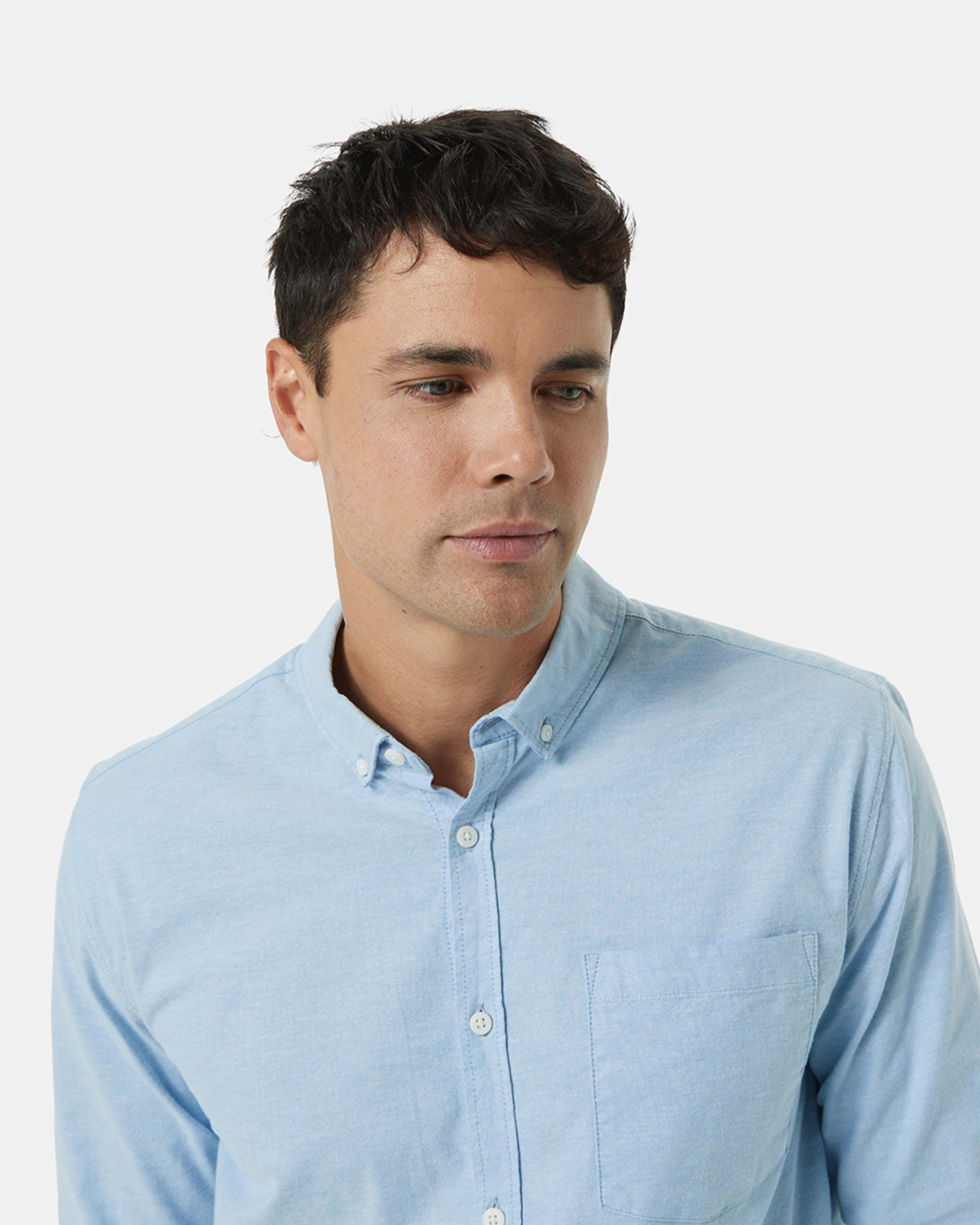 Long Sleeve Stretch Oxford Shirt Kmart