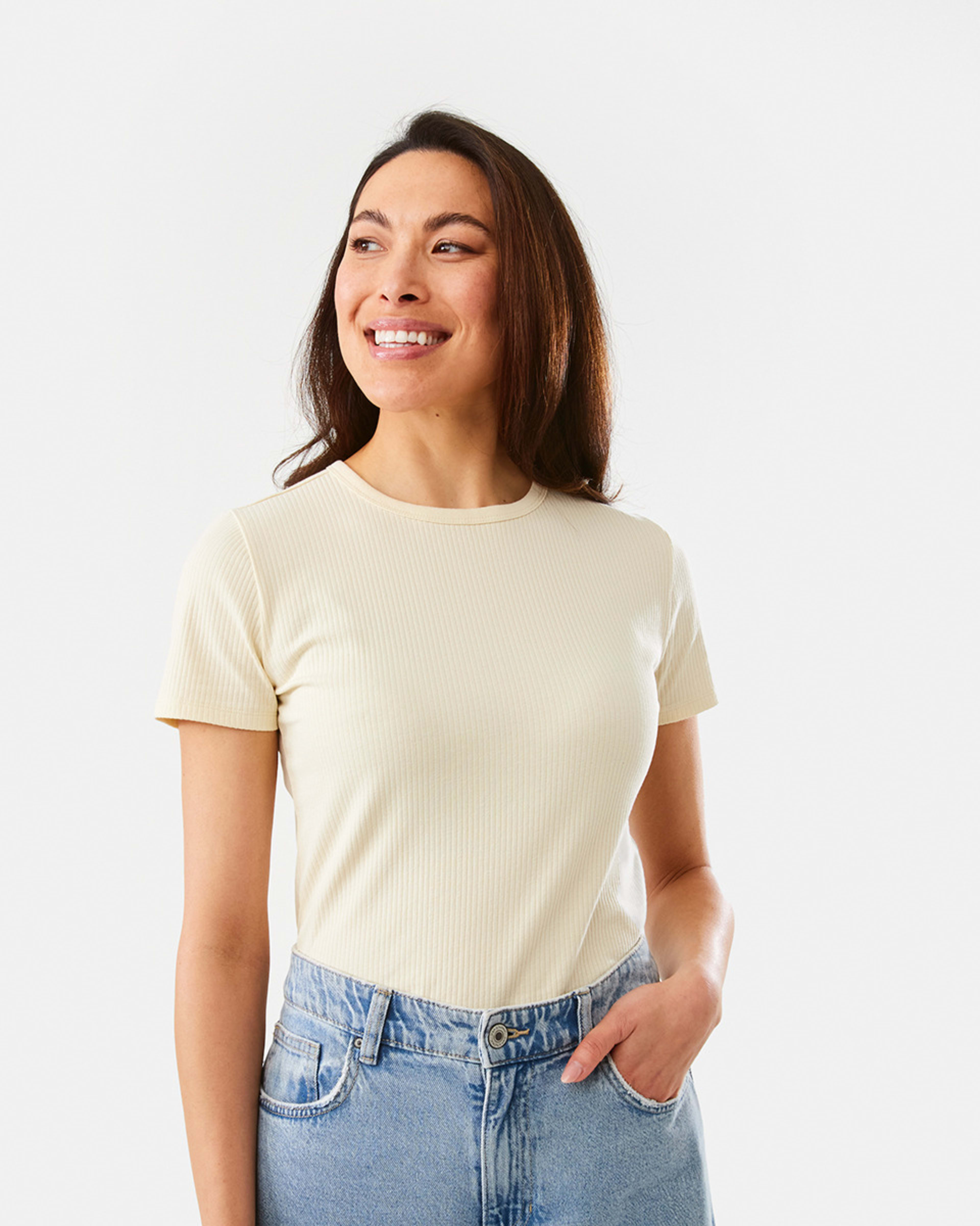 1 Short Sleeve Rib Crew Neck T-shirt Pnacota, 1 of 7