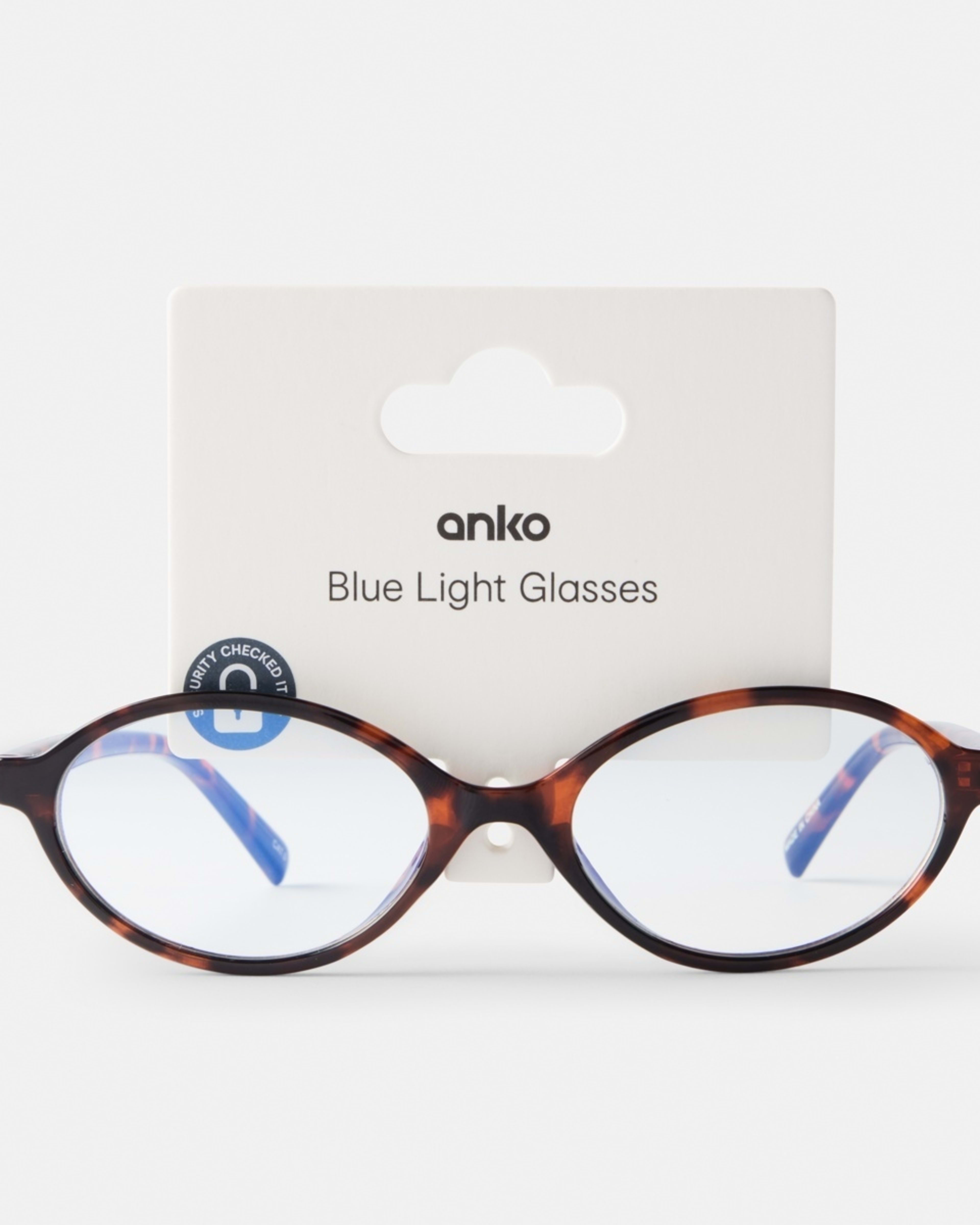 7 Womens Oval Blue Light Glasses Tort, 7 of 7