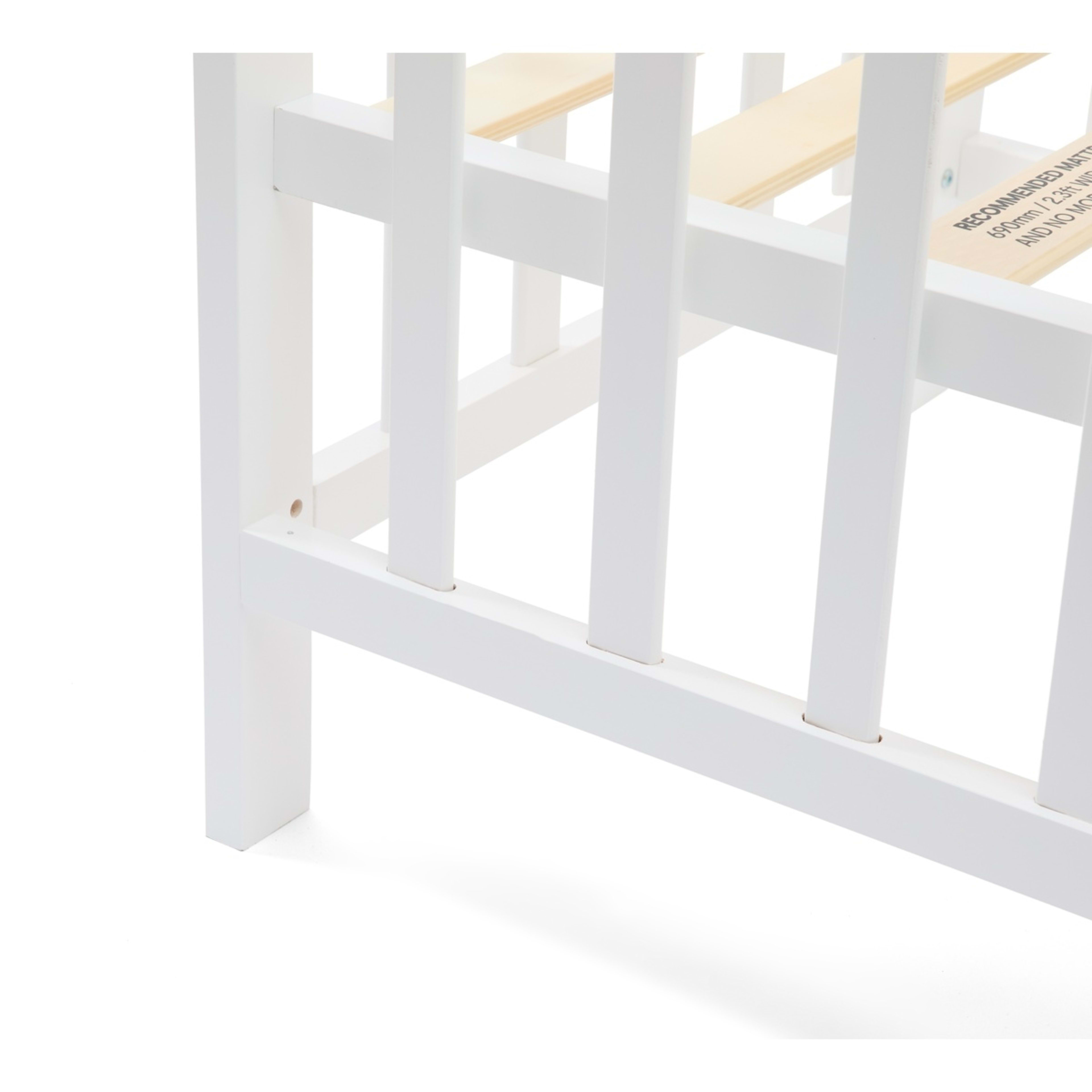 7 White Wooden Cot, 7 of 9