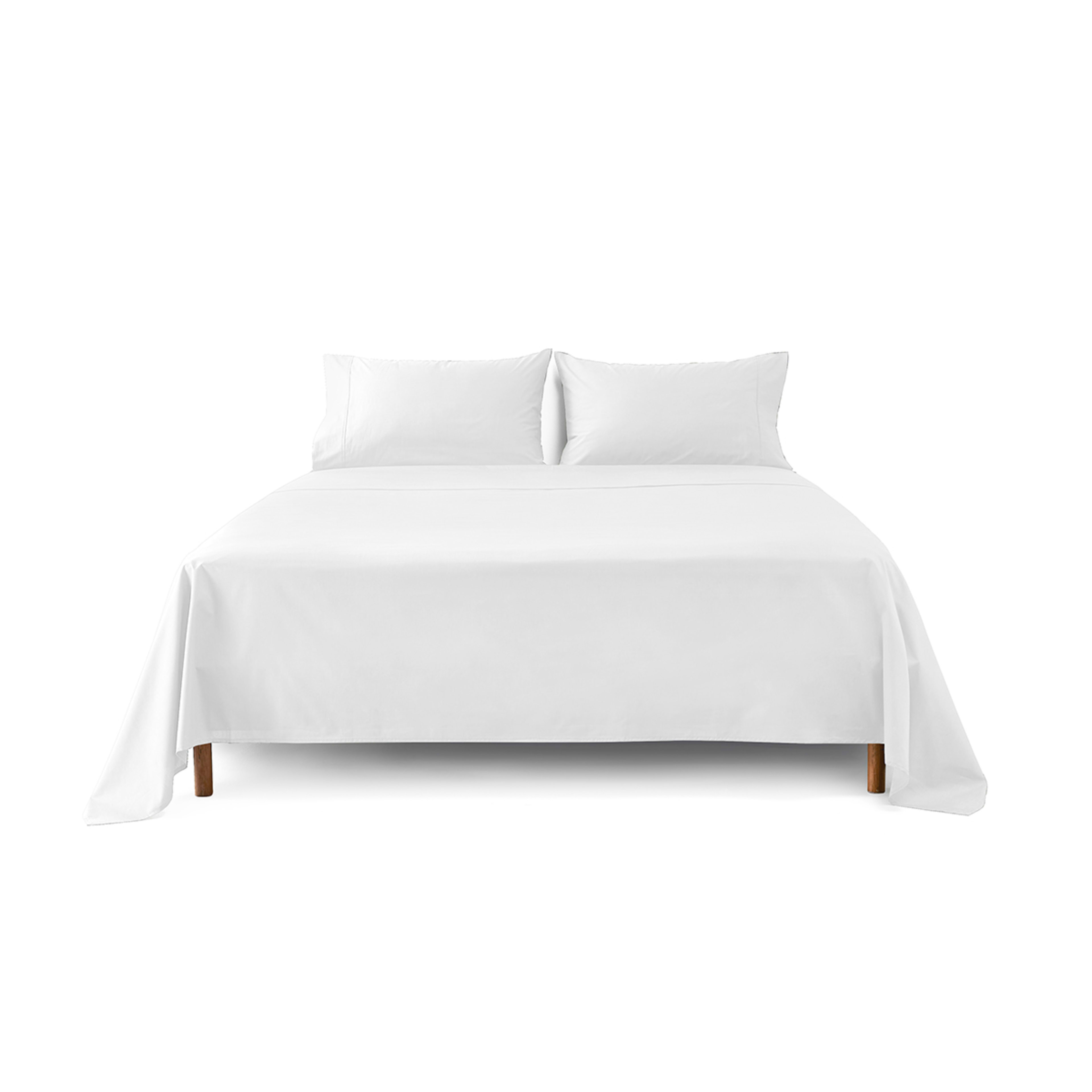 6 250 Thread Count Cotton Rich Sheet Set - King Bed, White, 6 of 7