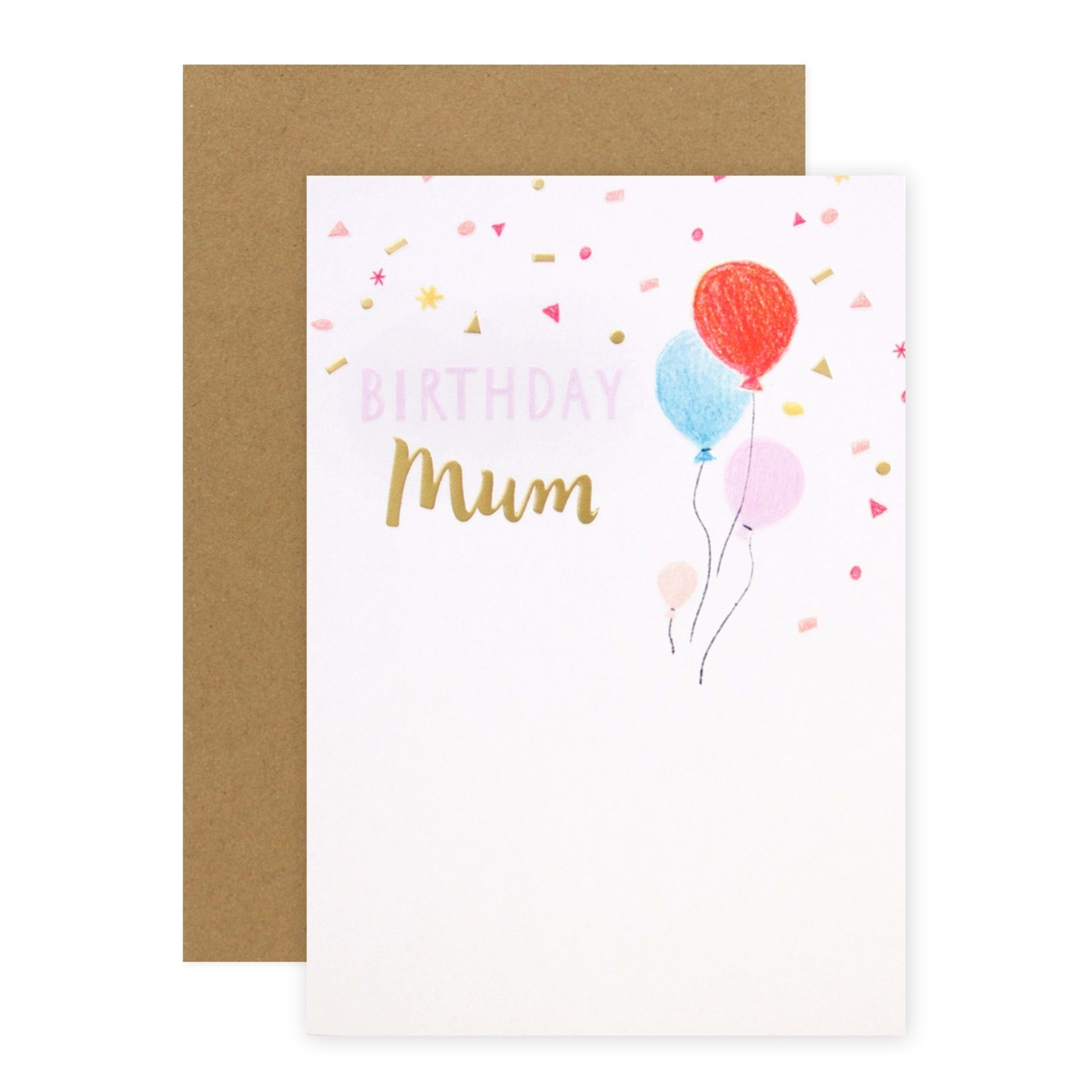 1 Connections from Hallmark Birthday Card For Mum - Balloons & Confetti