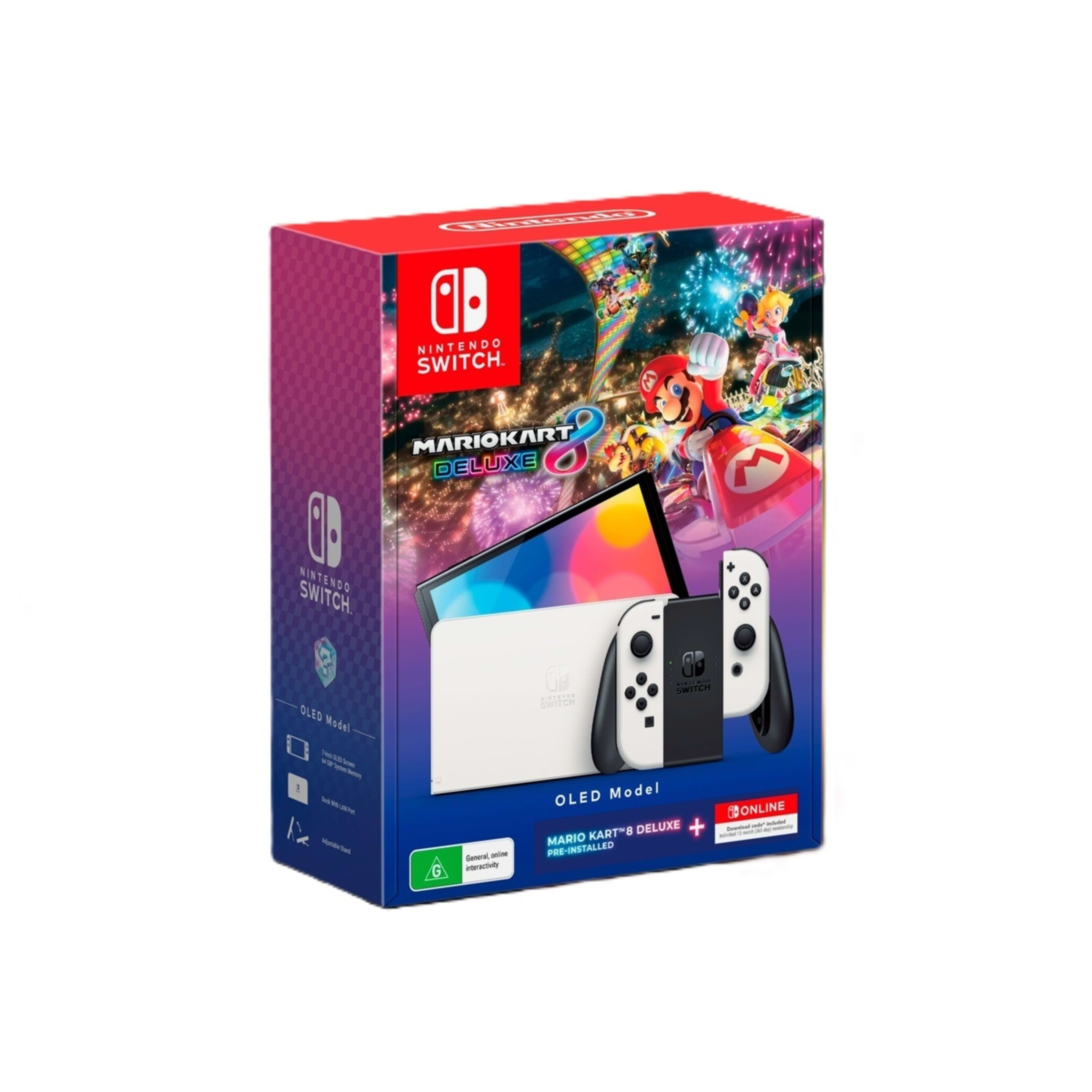 1 Nintendo Switch OLED Mario Kart 8 Deluxe Bundle