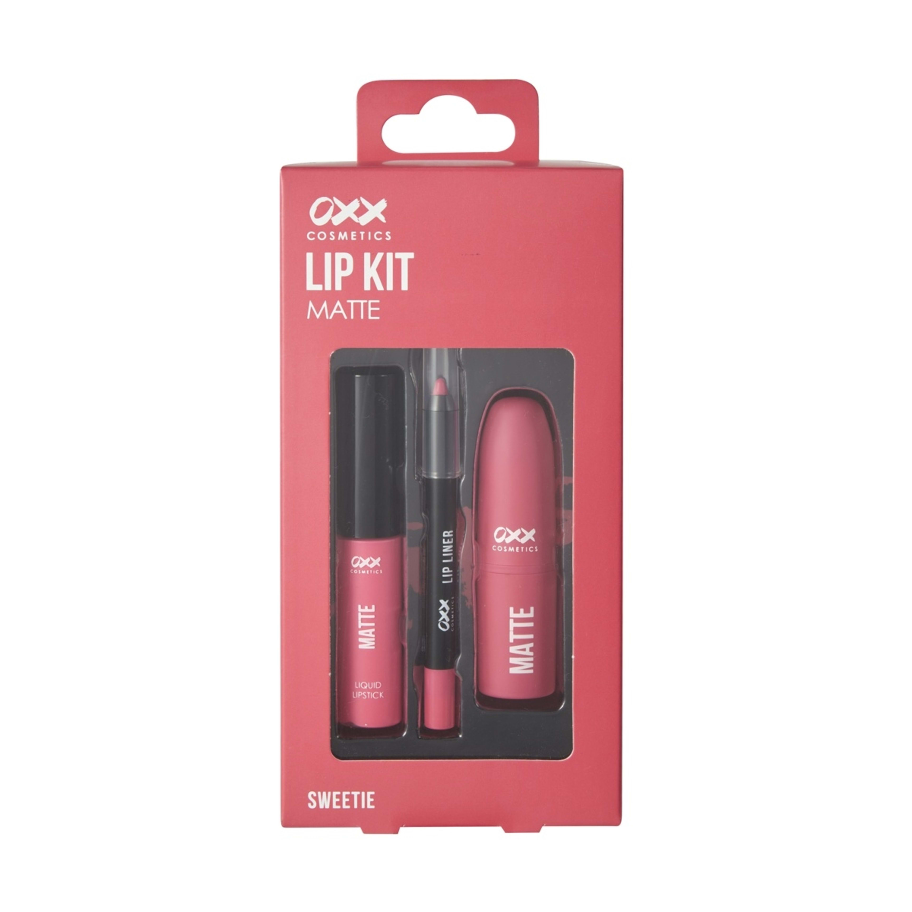 1 OXX Cosmetics 3 Piece Matte Lip Kit - Sweetie, 1 of 8