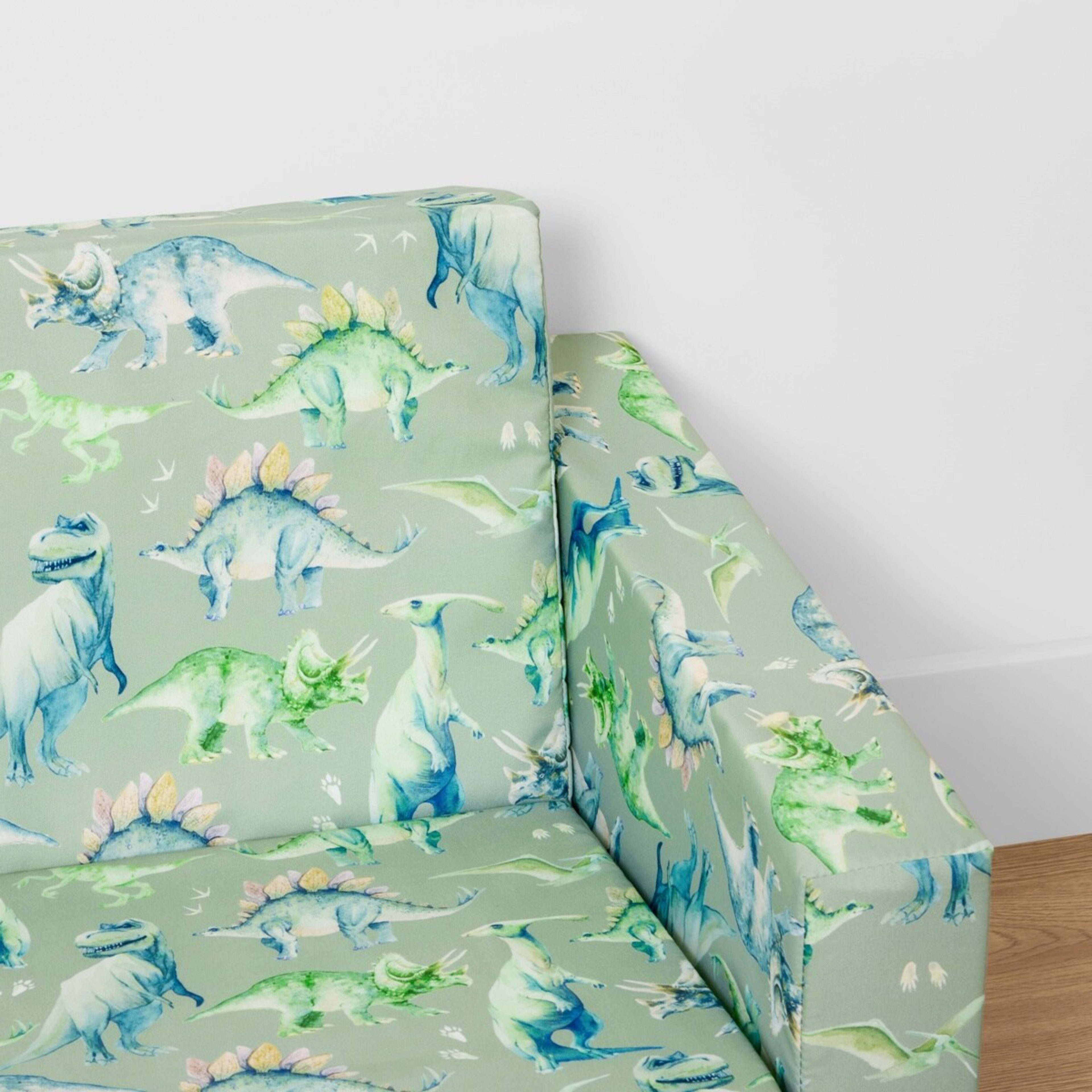 6 Dinosaur Flipout Kids Sofa - Green, 6 of 10