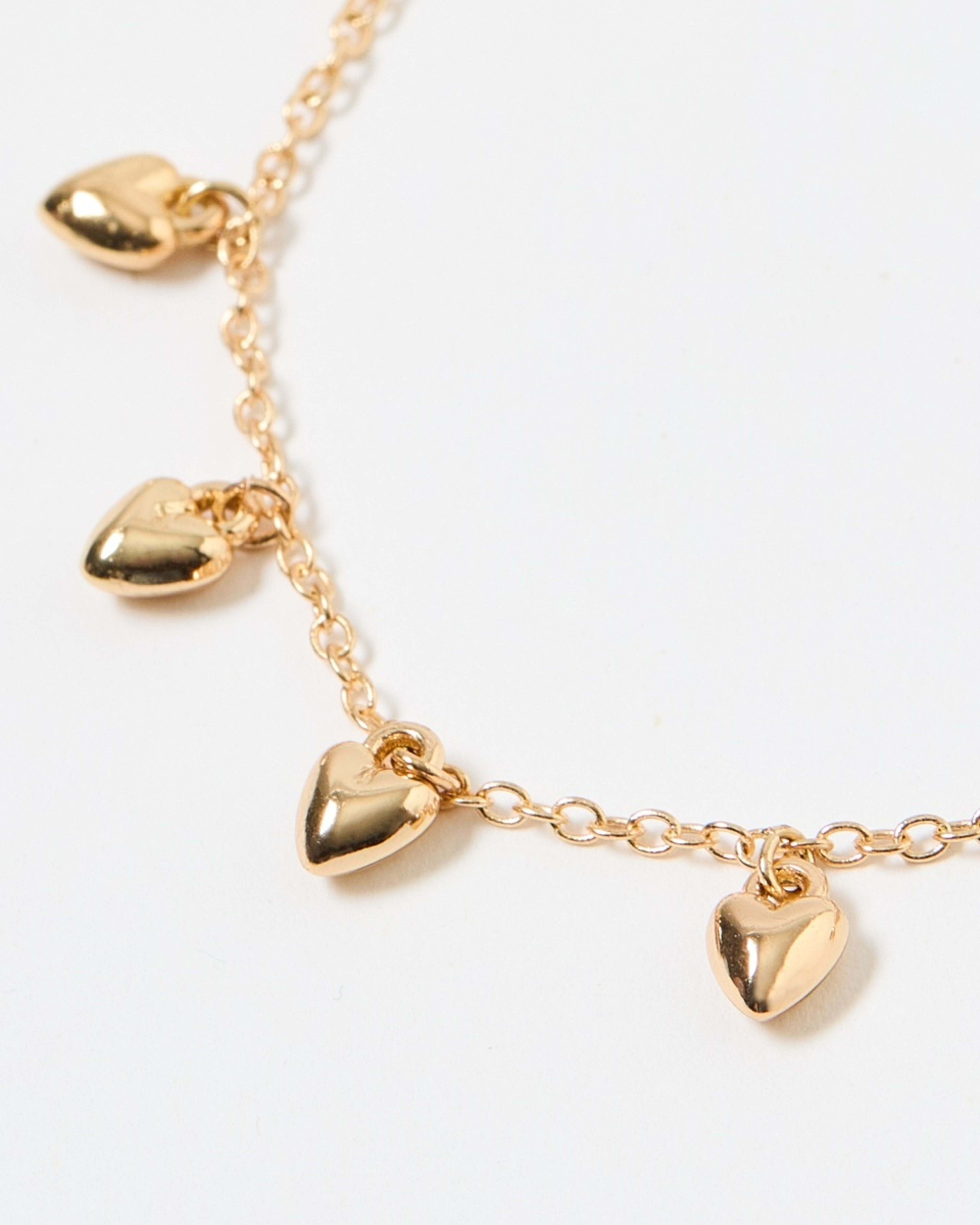 5 4 Pack Heart Charm Bracelets - Gold Tone Gold, 5 of 7
