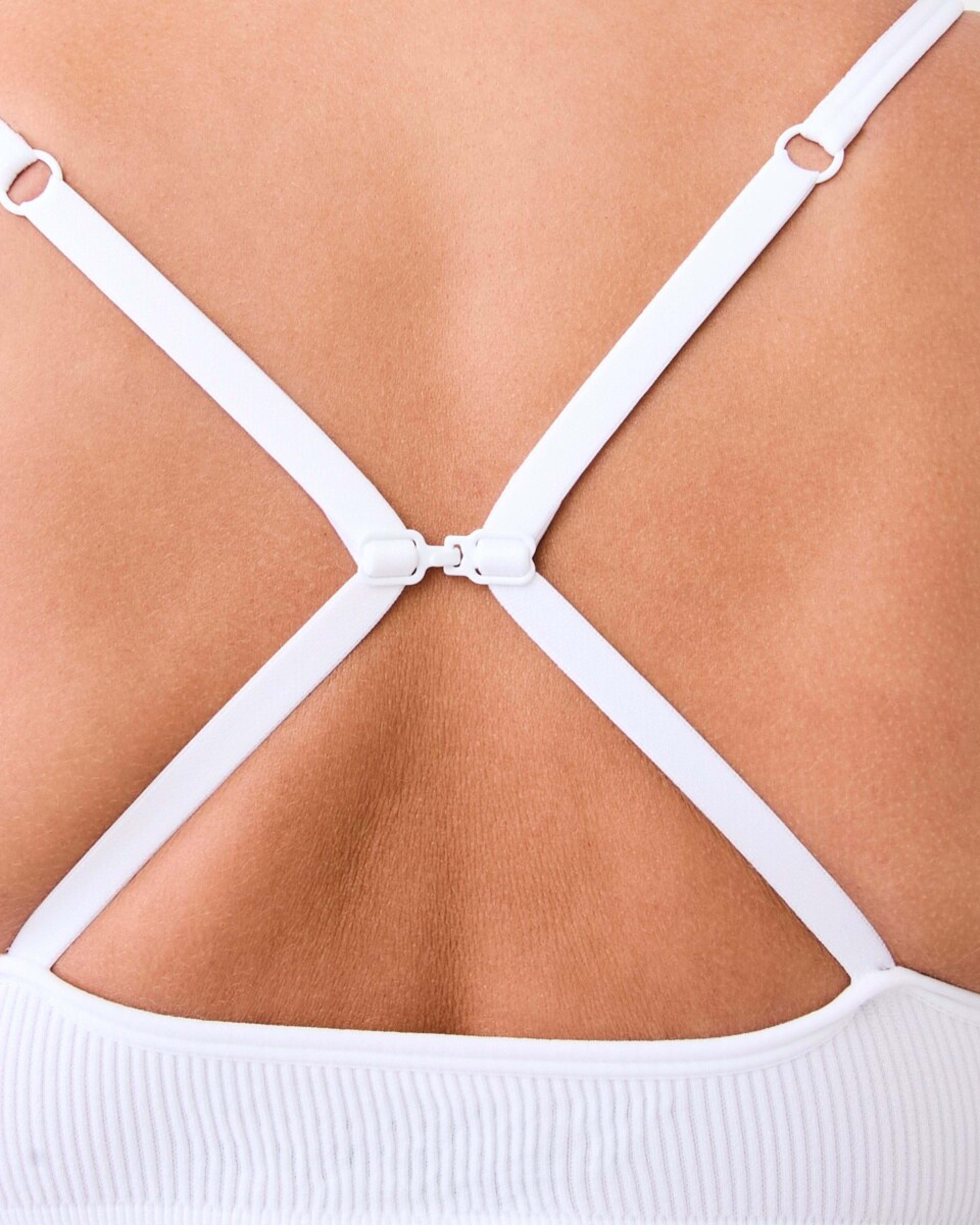 8 Seamfree Rib Crop Bra White, 8 of 8