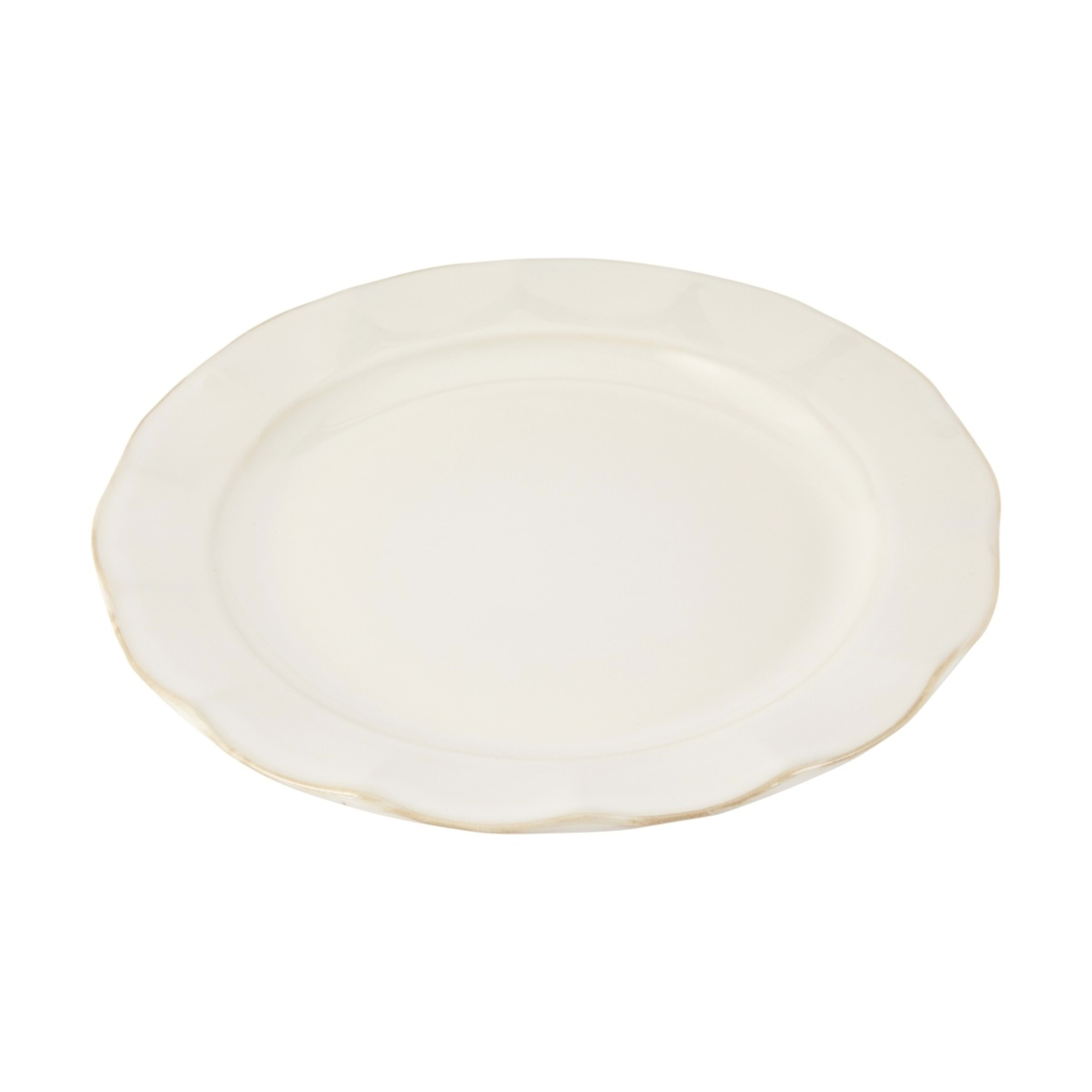 1 White Petal Dinner Plate, 1 of 4