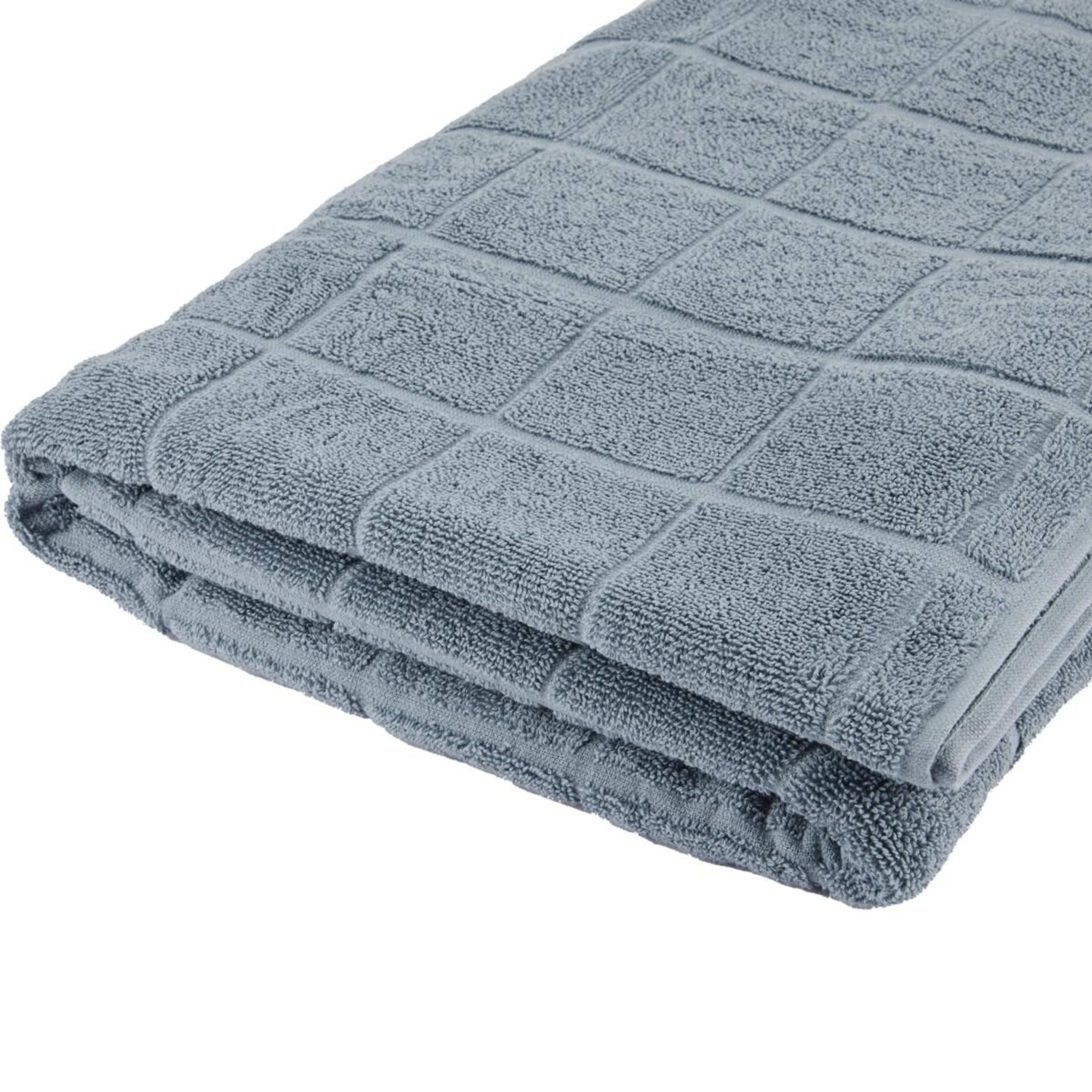 4 Cotton Grid Mega Towel - Blue, 4 of 5