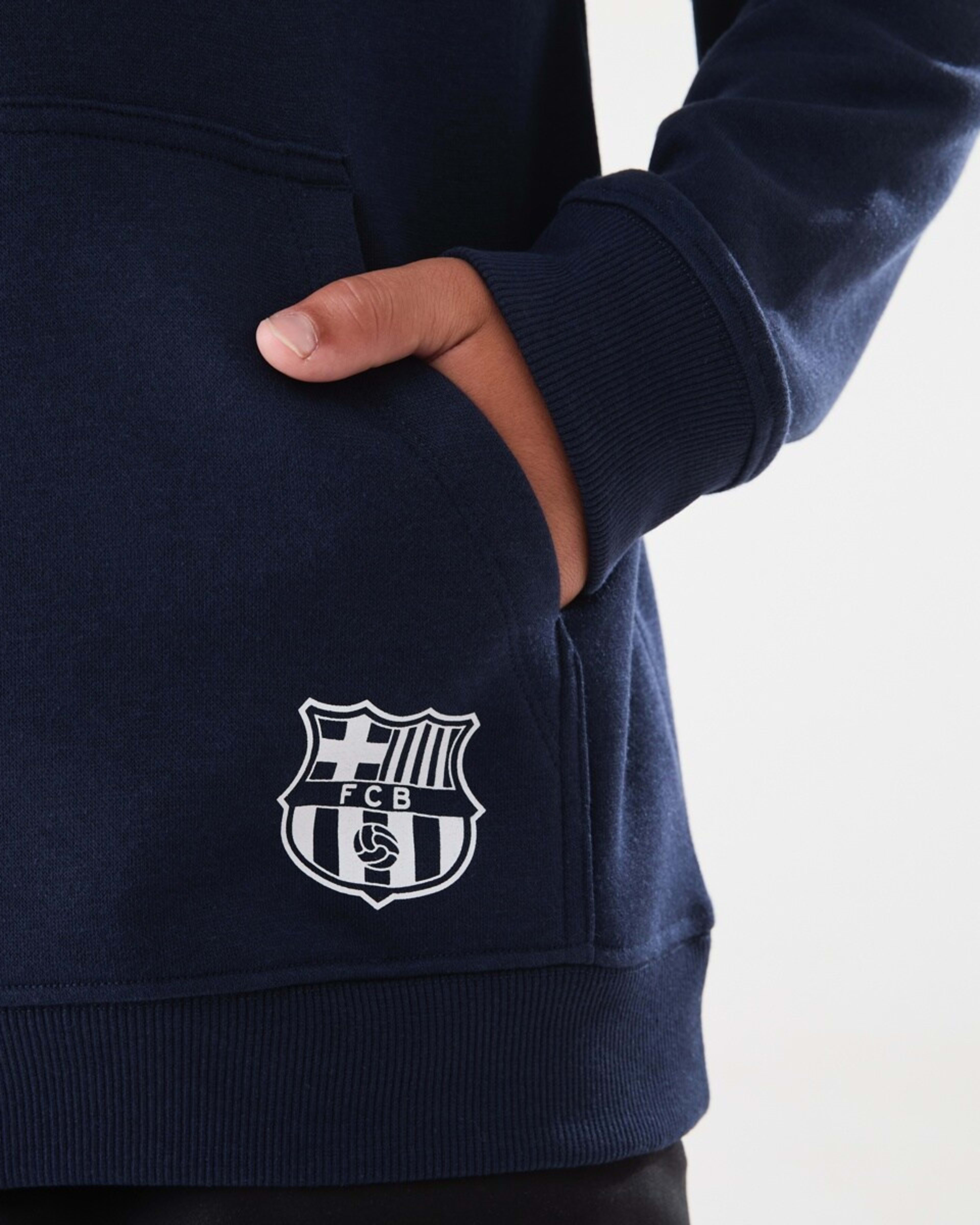 5 Official Youth Barcelona Hoodie Navy, 5 of 7