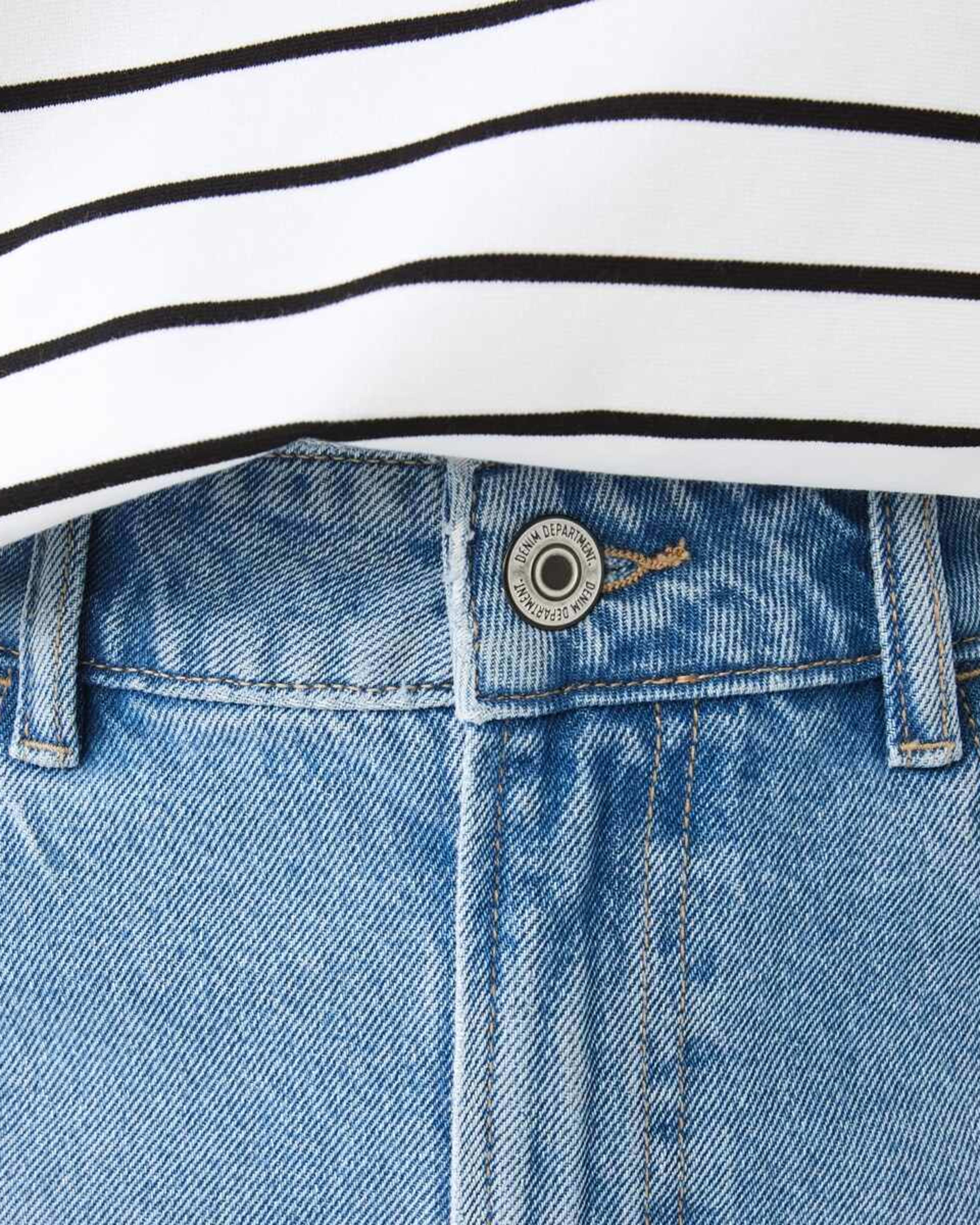6 Denim A-line Mini Skirt Light Wash, 6 of 7