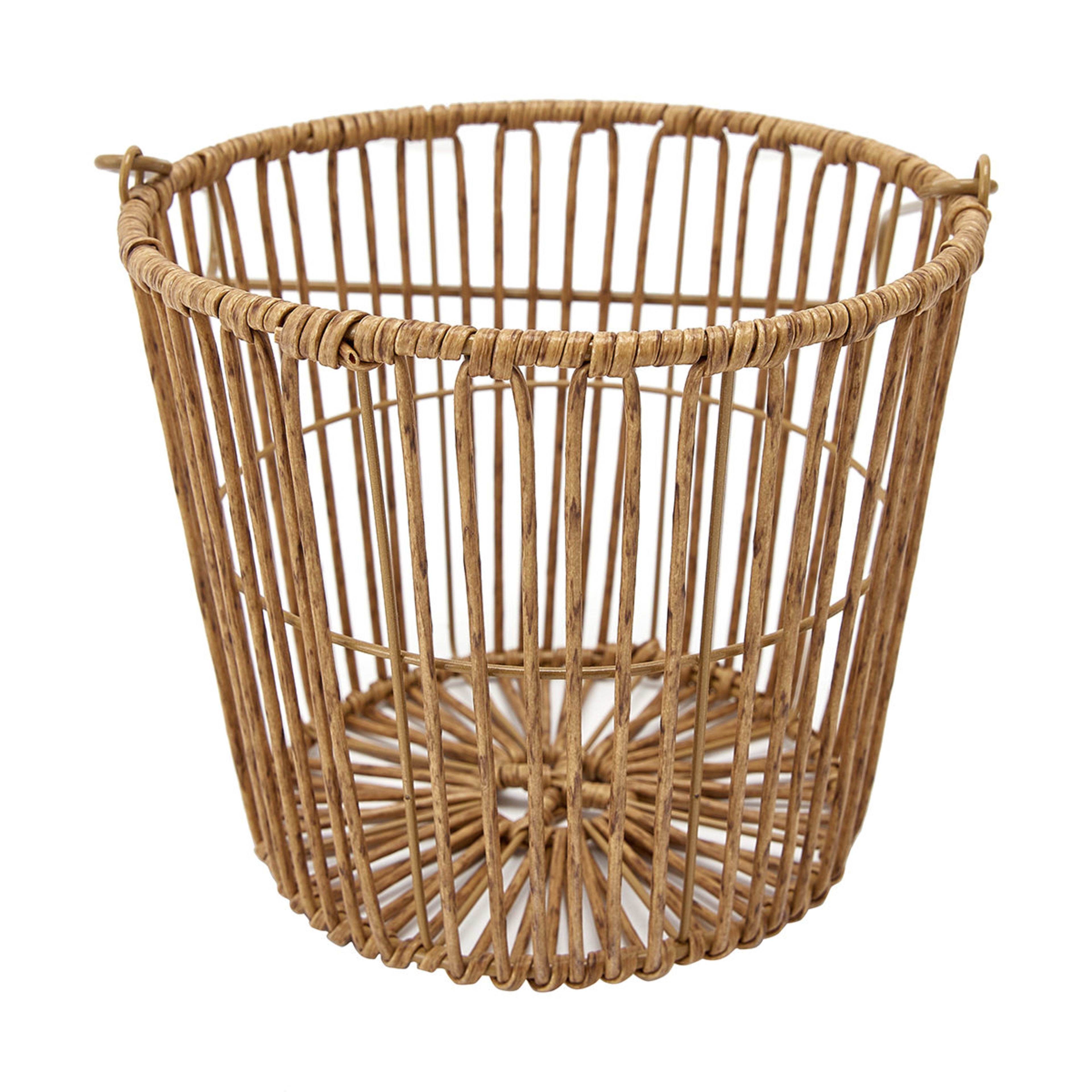 Rattan Look Peg Basket Brown Kmart