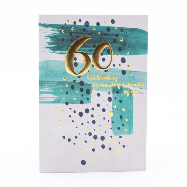 Hallmark Birthday Card 60th Contemporary Design Kmart