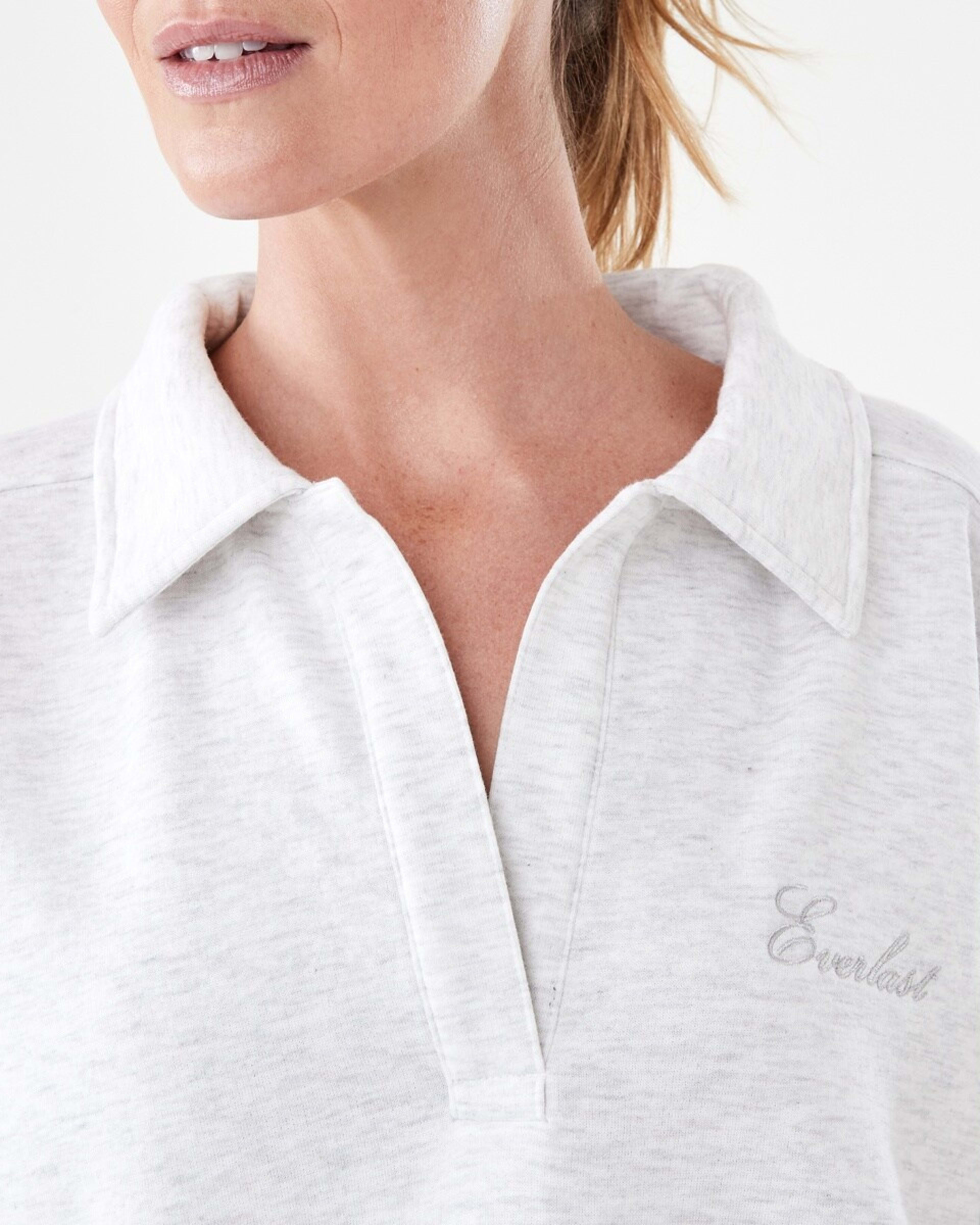 5 Everlast Womens Collared Sweatshirt Everlast White Marle, 5 of 7