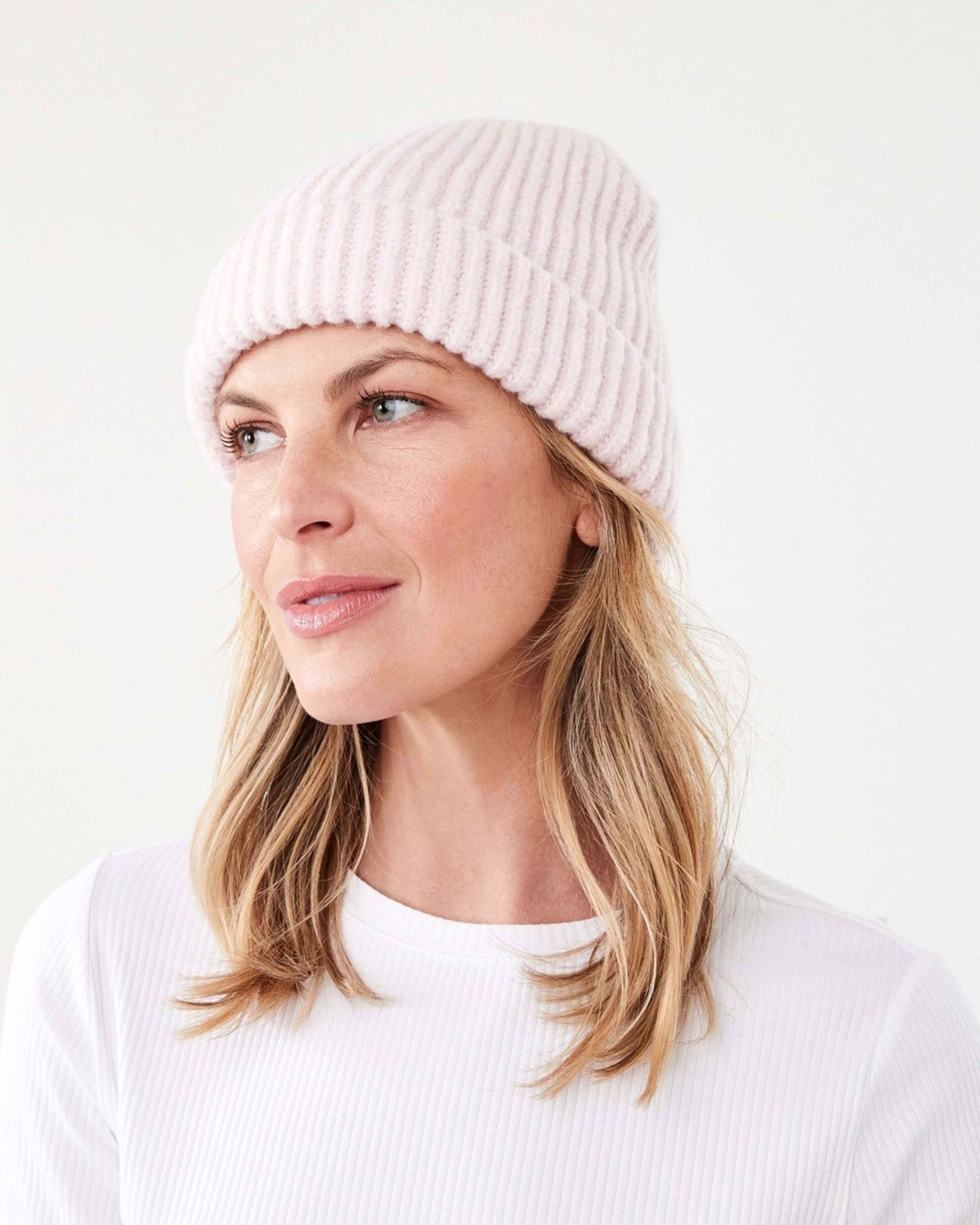 4 Basic Rib Beanie Soft Pink, 4 of 4