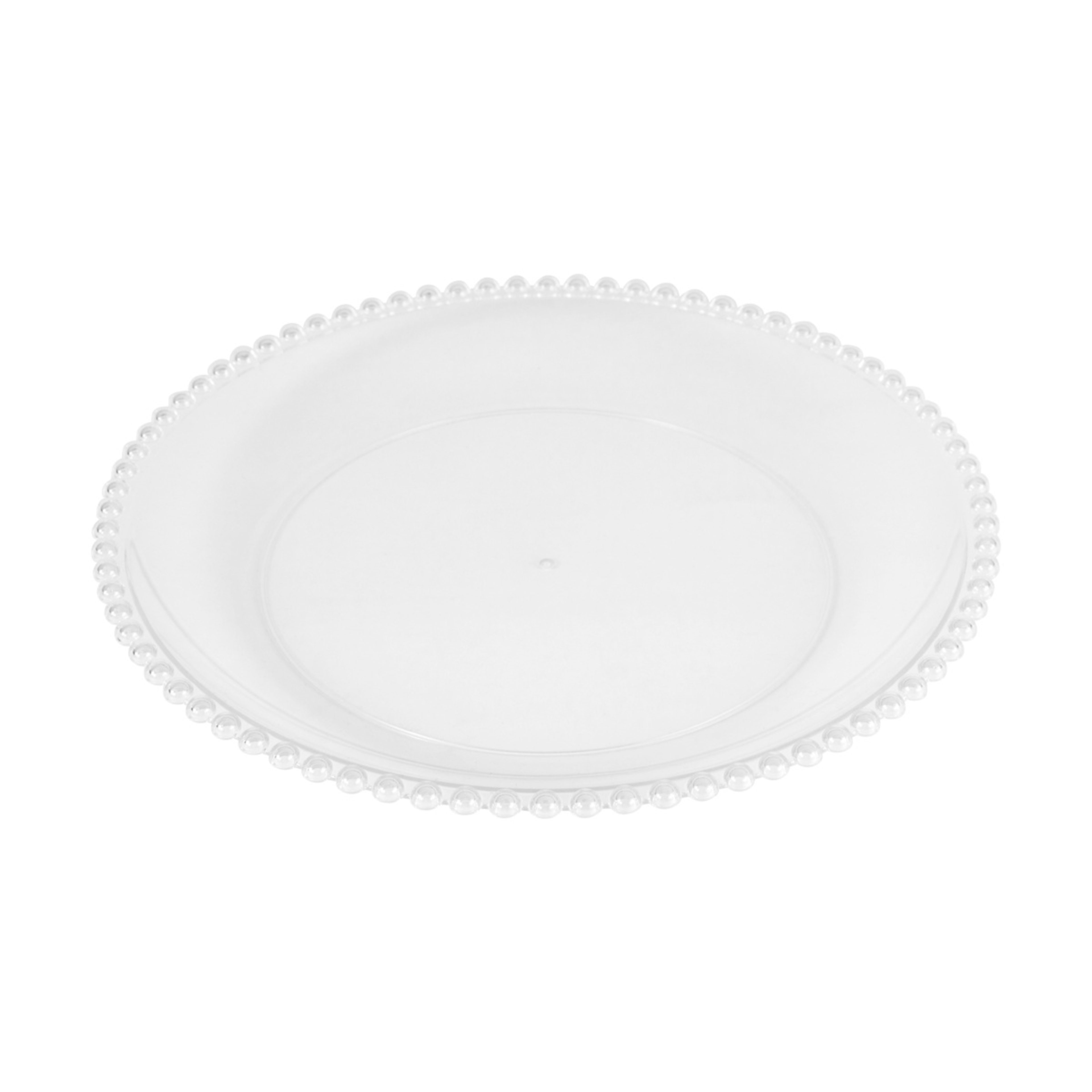 1 Reusable Beaded Trim Round Serving Platter, 1 of 4