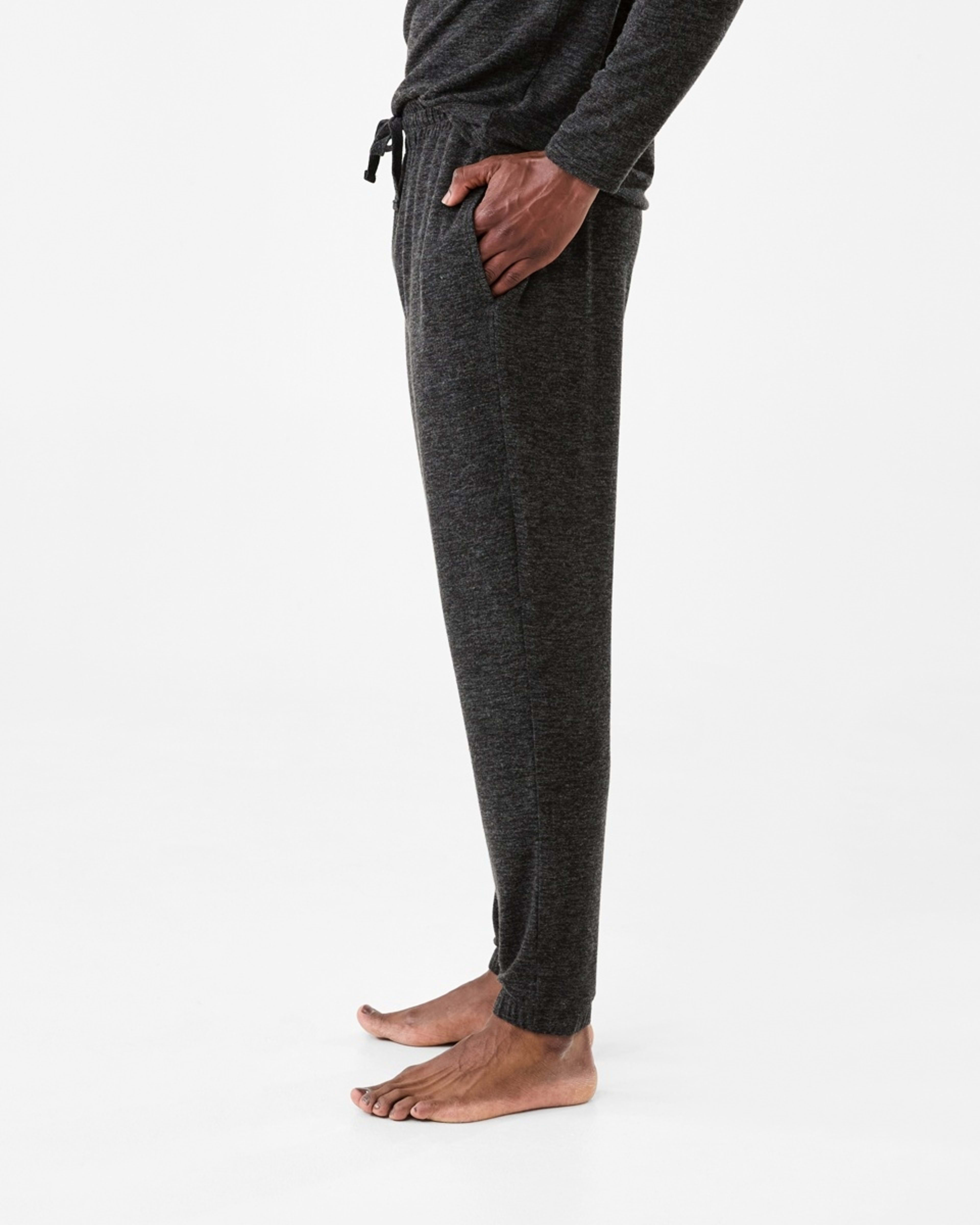 2 Brushed Slim Pants Blk Marle, 2 of 6