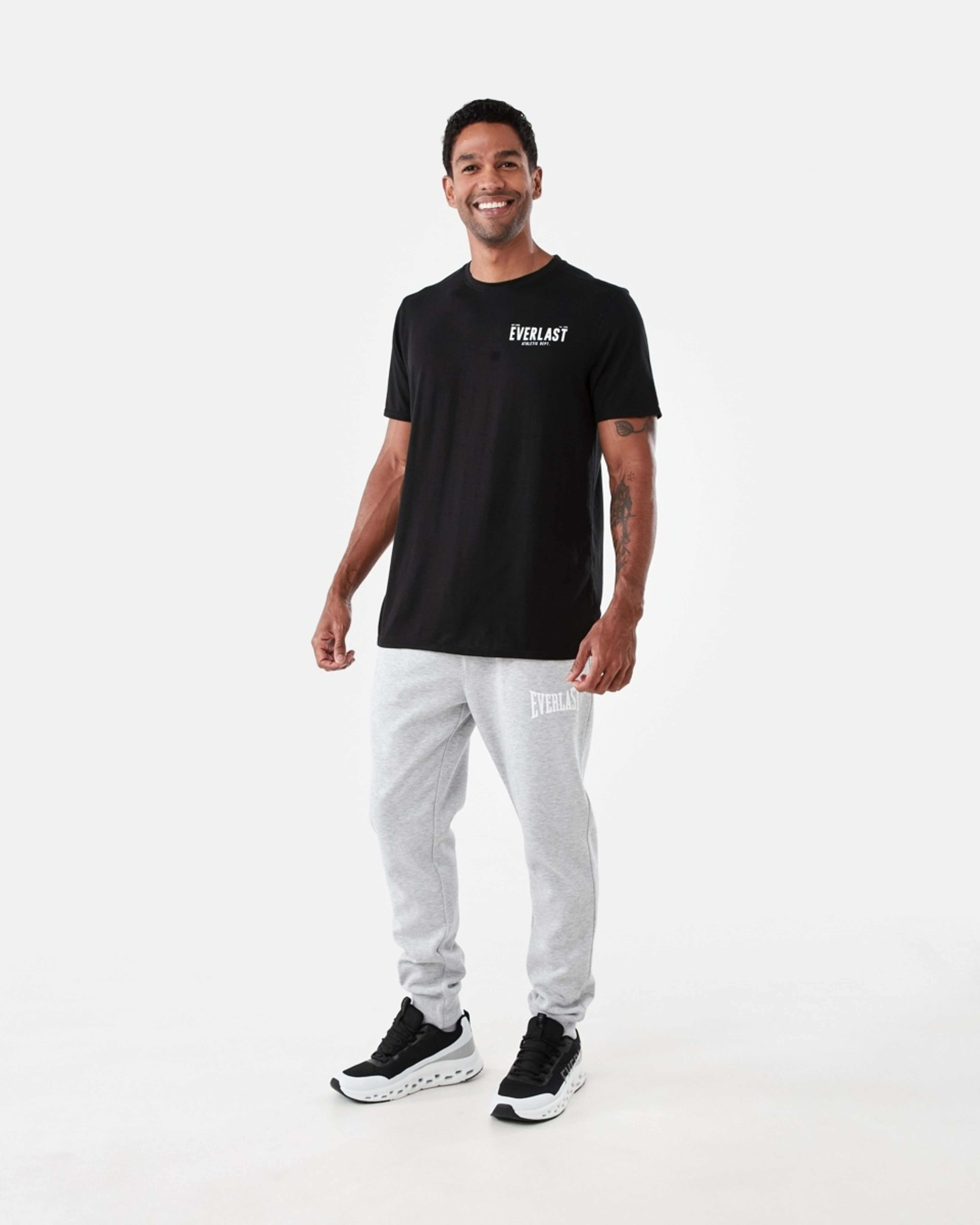 7 Everlast Mens Slim Trackpants EVER GREY MARLE, 7 of 7