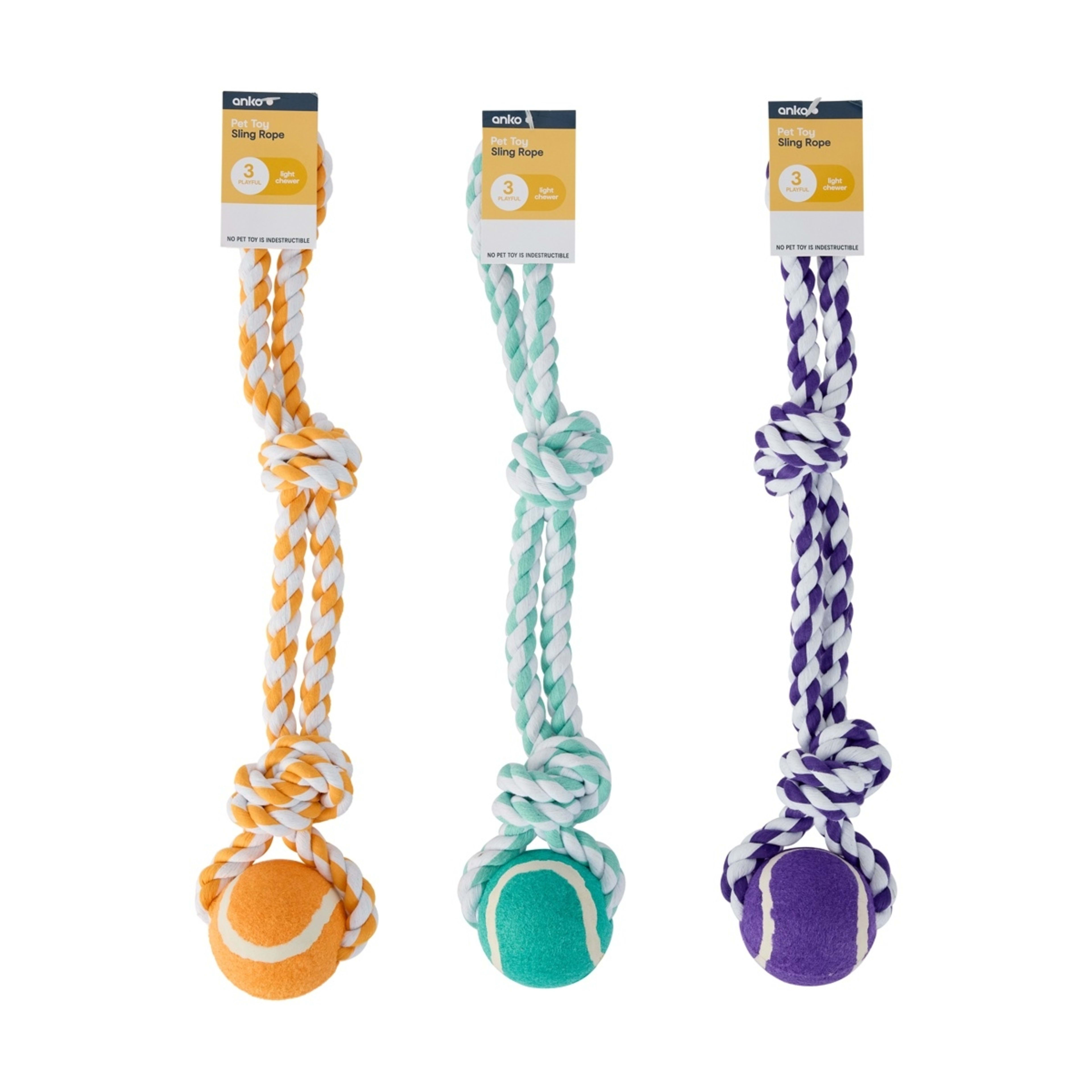 6 Pet Toy Sling Rope - Assorted, 6 of 6