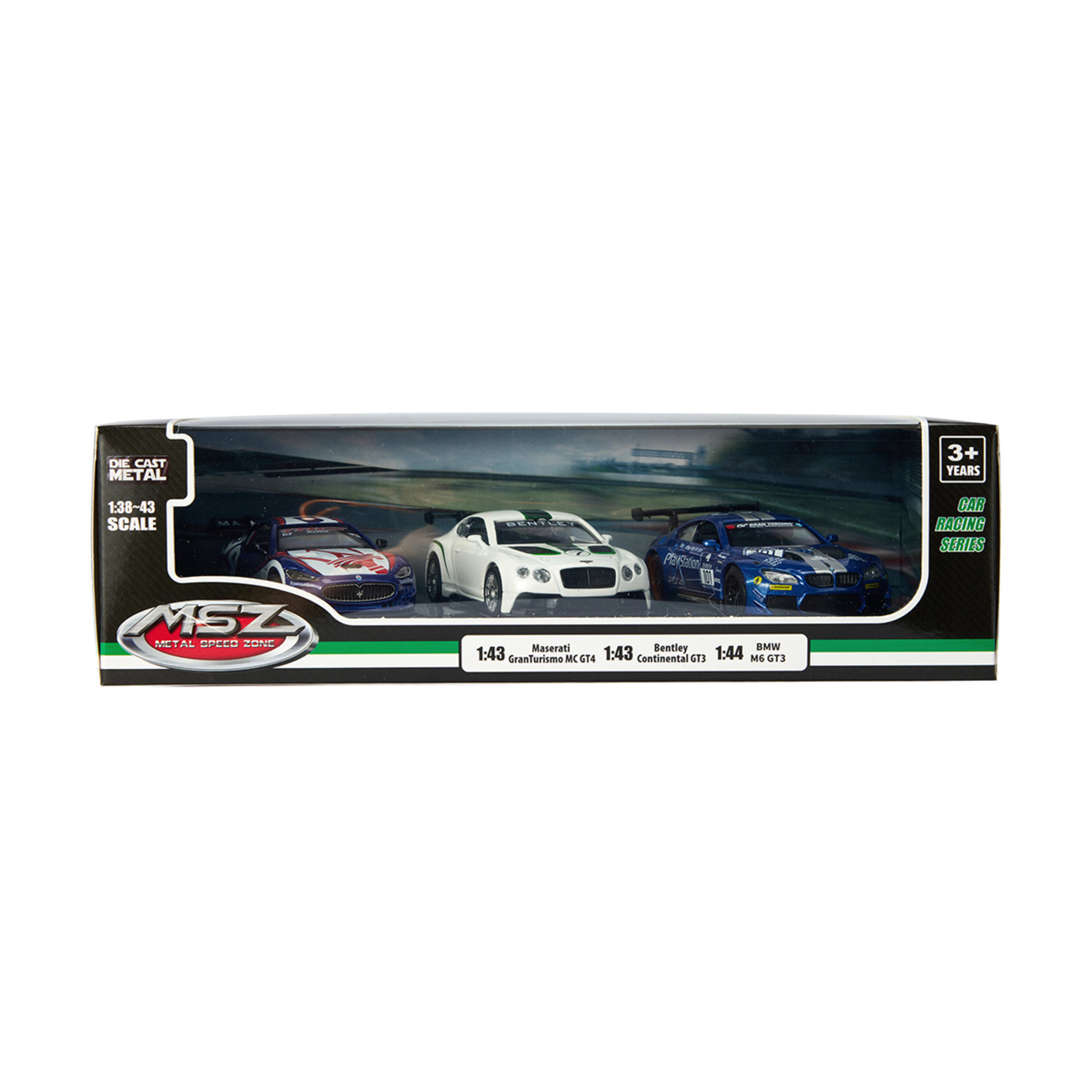 1 3 Pack Metal Speed Zone 1:38-43 Scale Diecast Cars