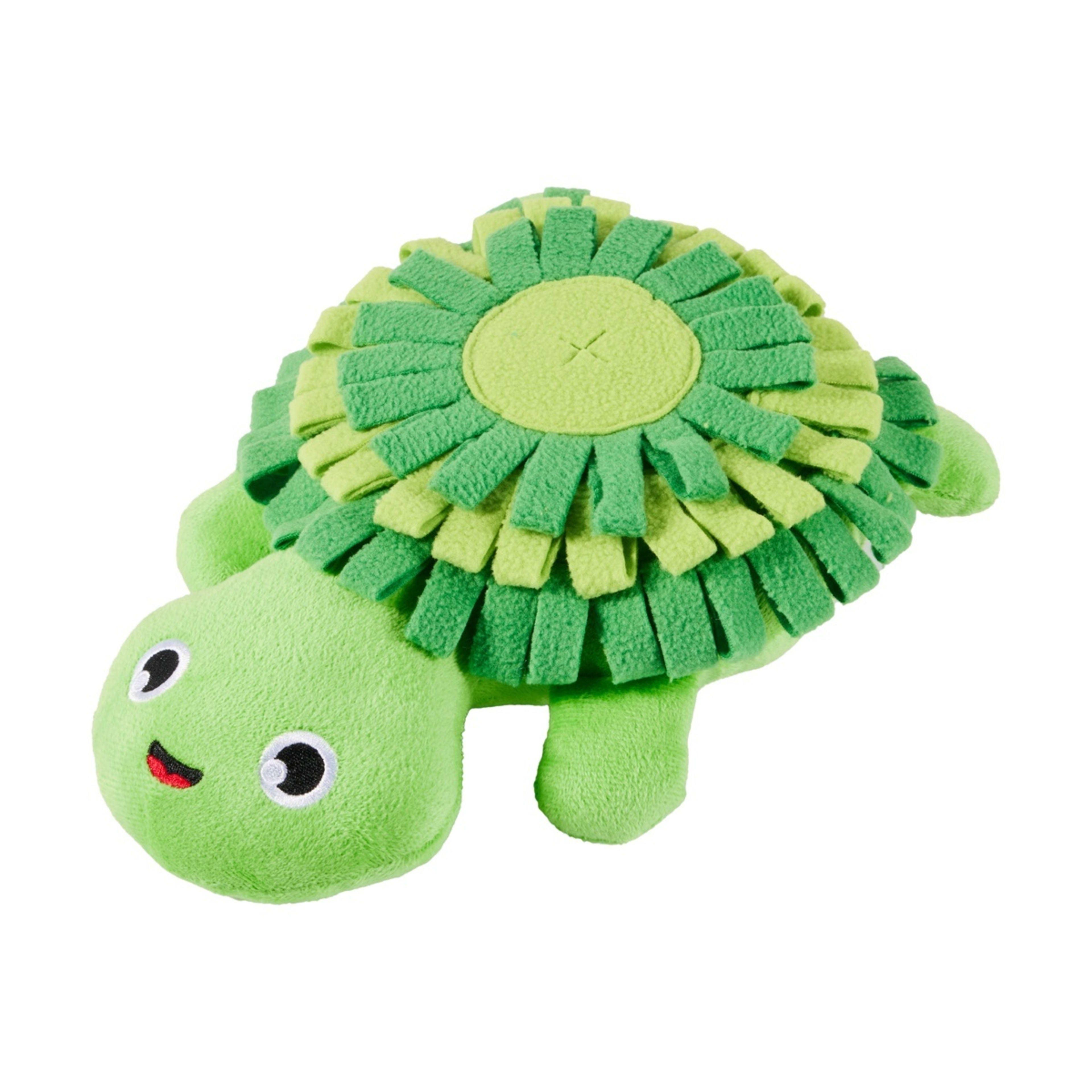 1 Pet Toy Plush Snuffle Turtle - Green