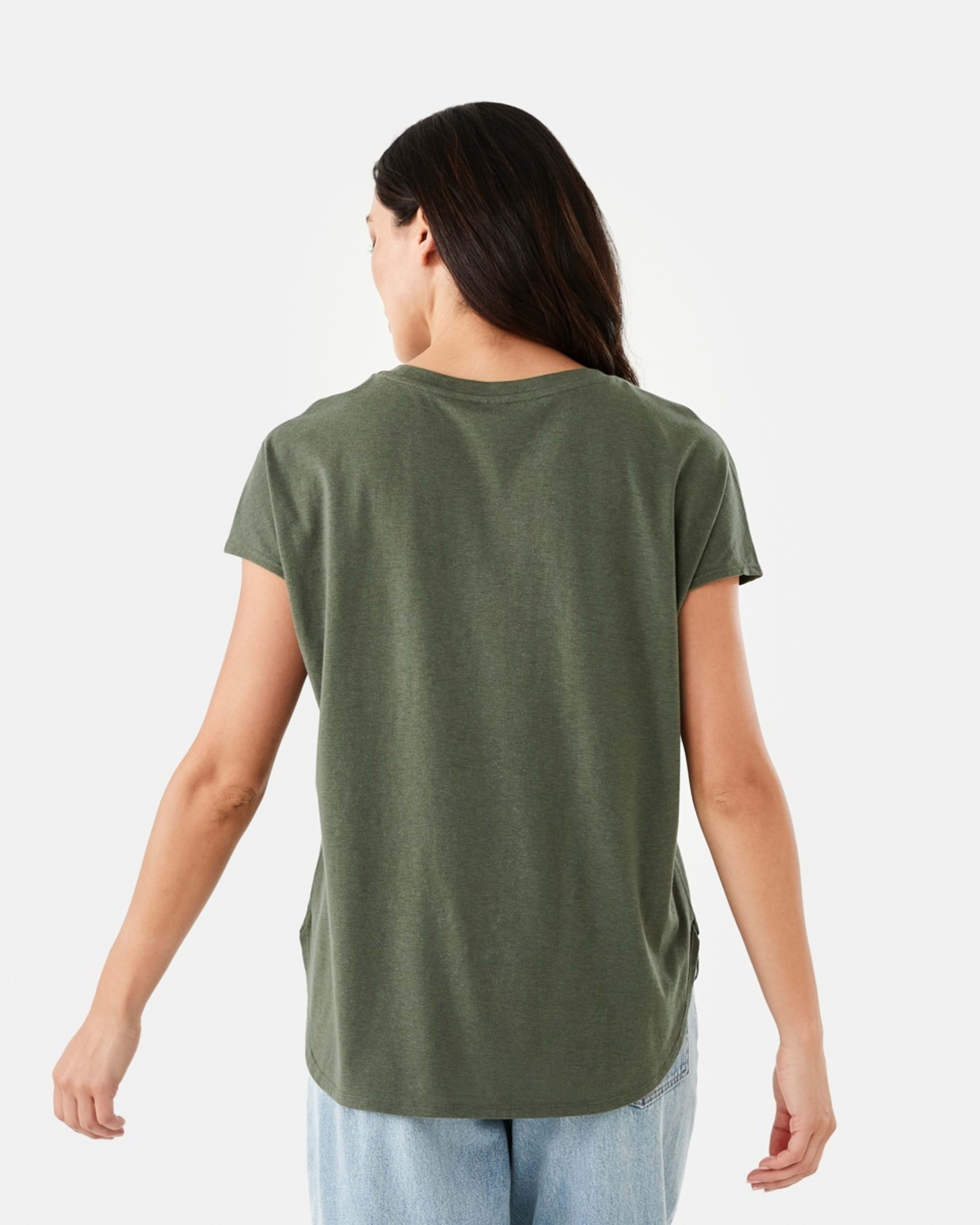 3 Extended Sleeve Slub T-shirt Grn Olive, 3 of 6