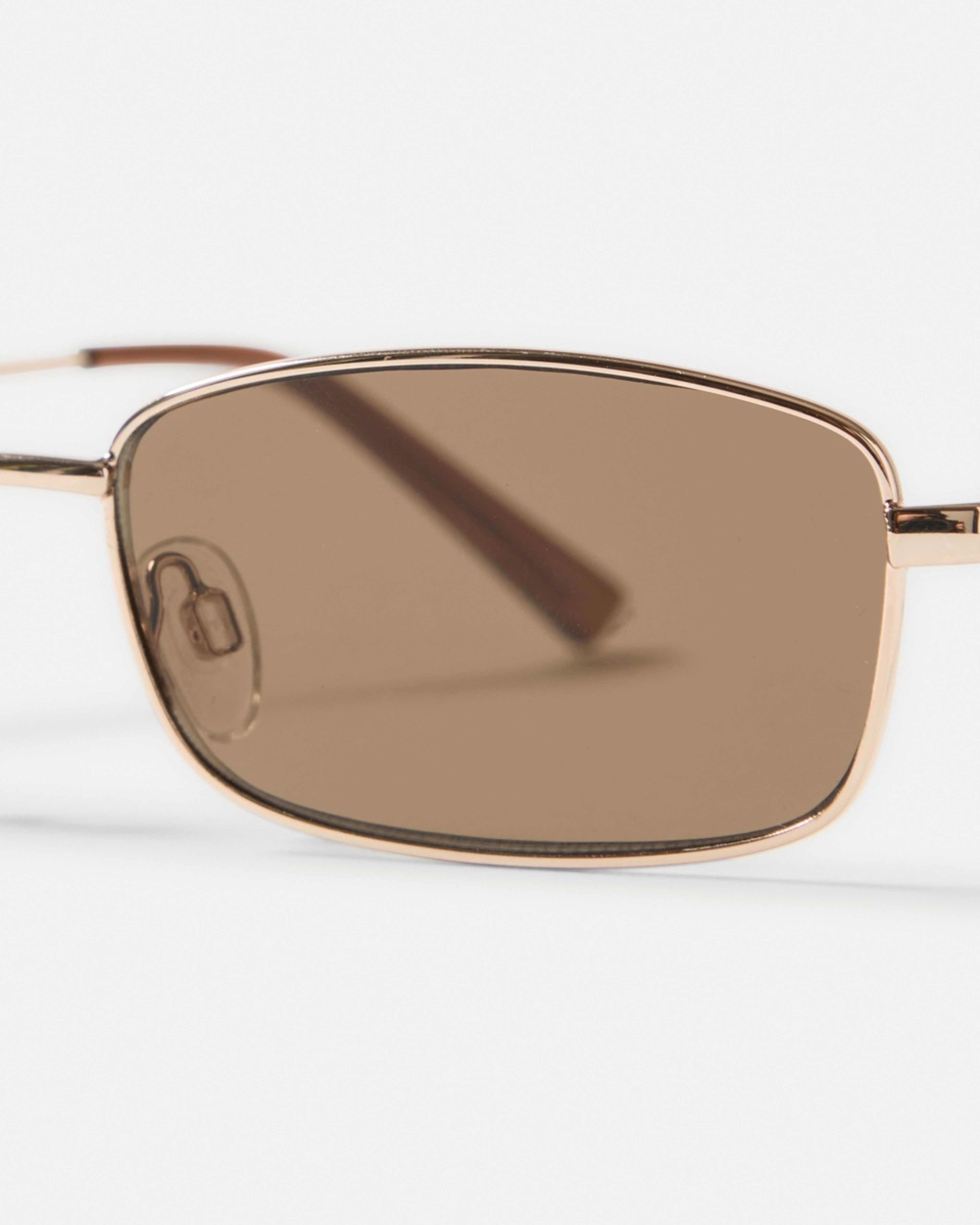4 Rectangle Metal Sunglasses Gold, 4 of 6