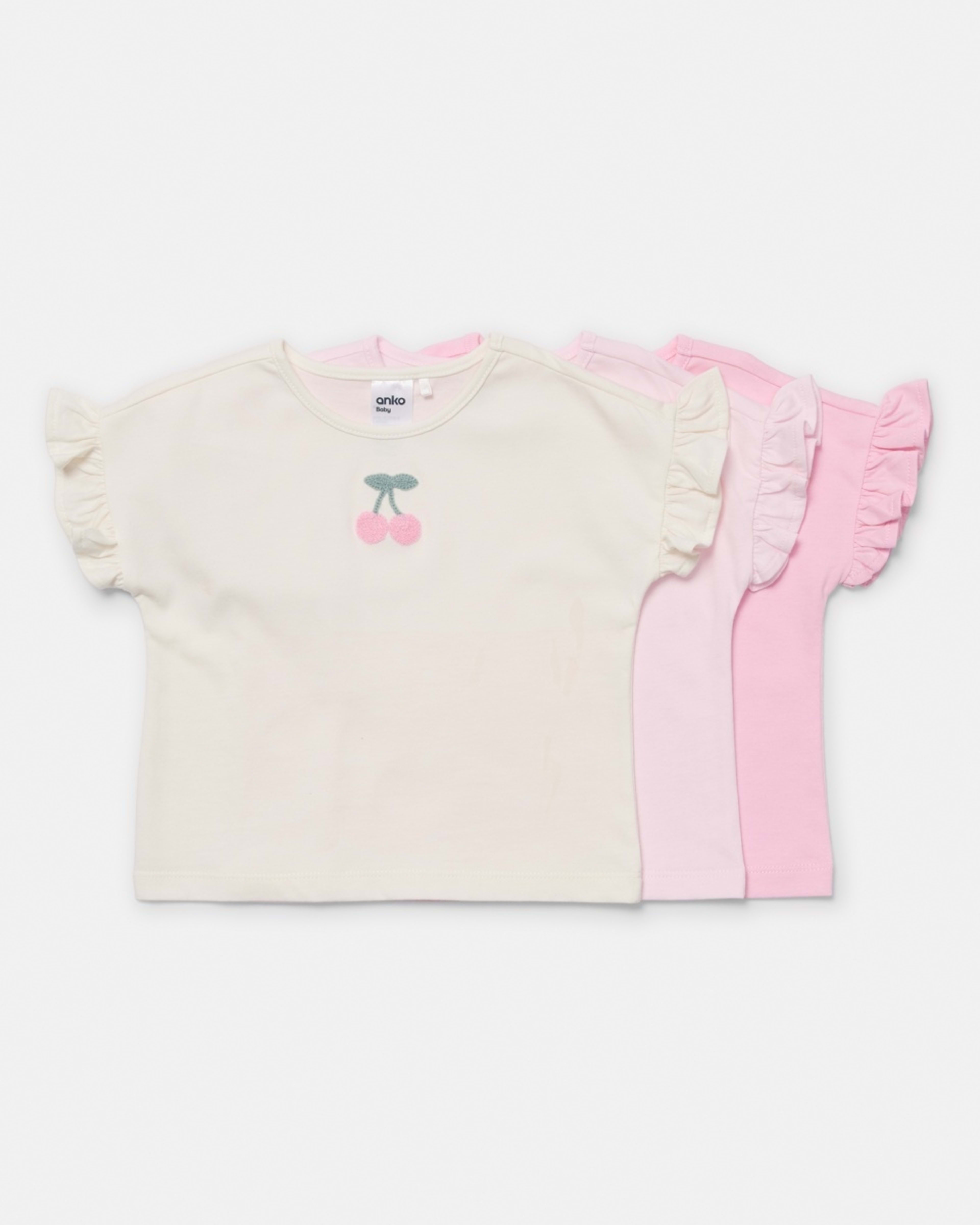 1 3 Pack T-shirts Crochet Cherry
