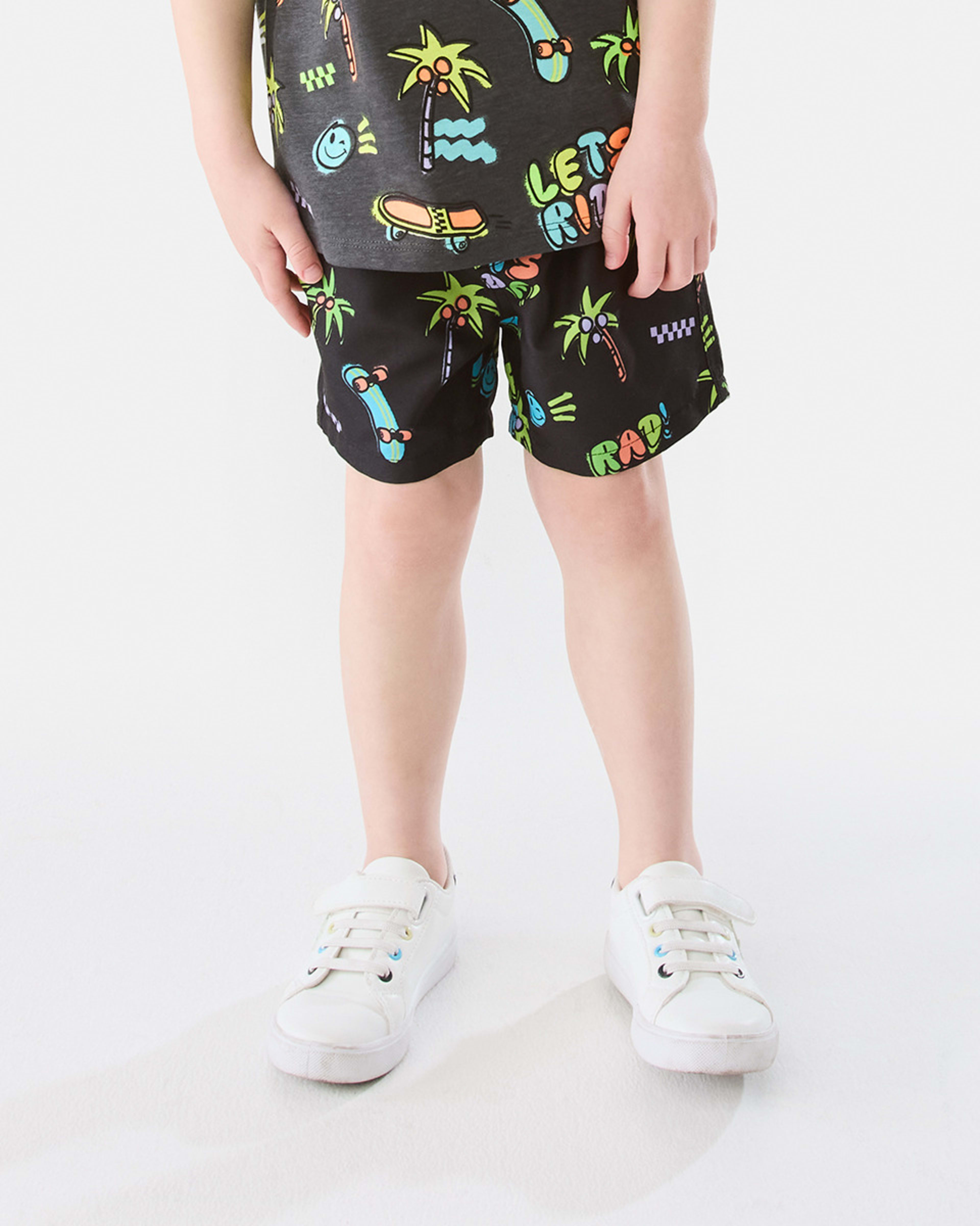 1 Printed Boardshorts Blk Skate, 1 of 8