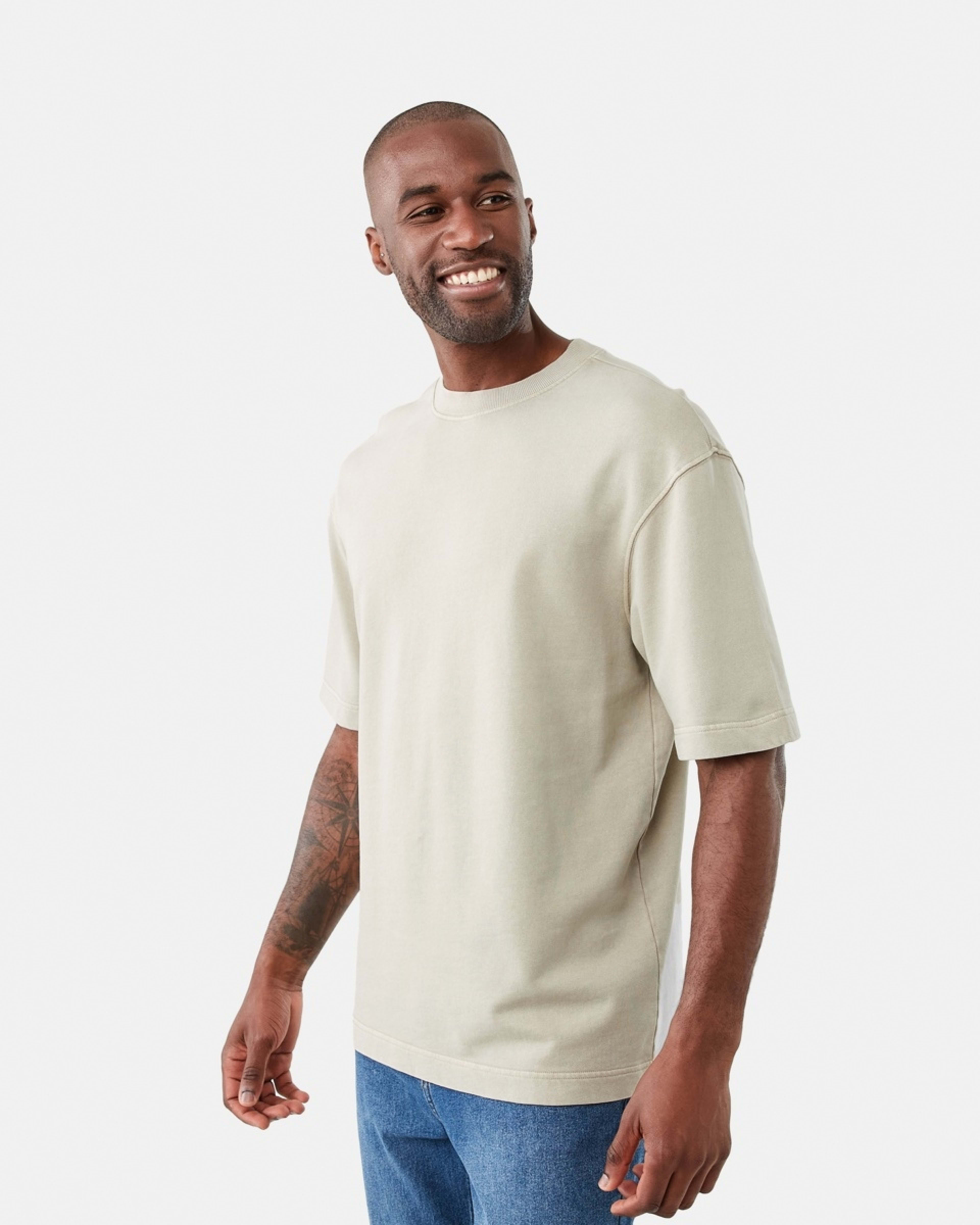 2 Terry Oversized T-shirt Bge String, 2 of 5