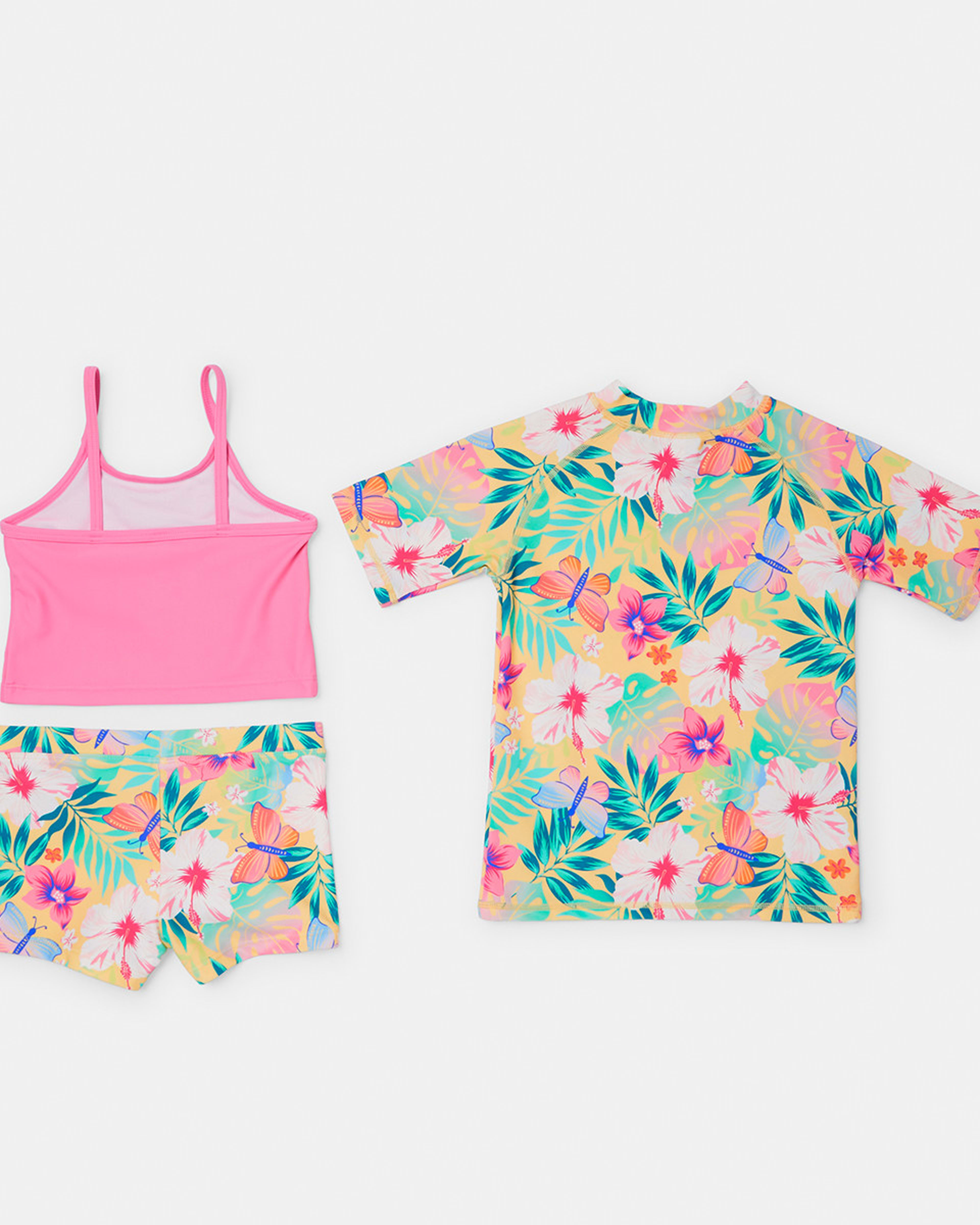 3 Piece Short Sleeve Tankini Set Kmart