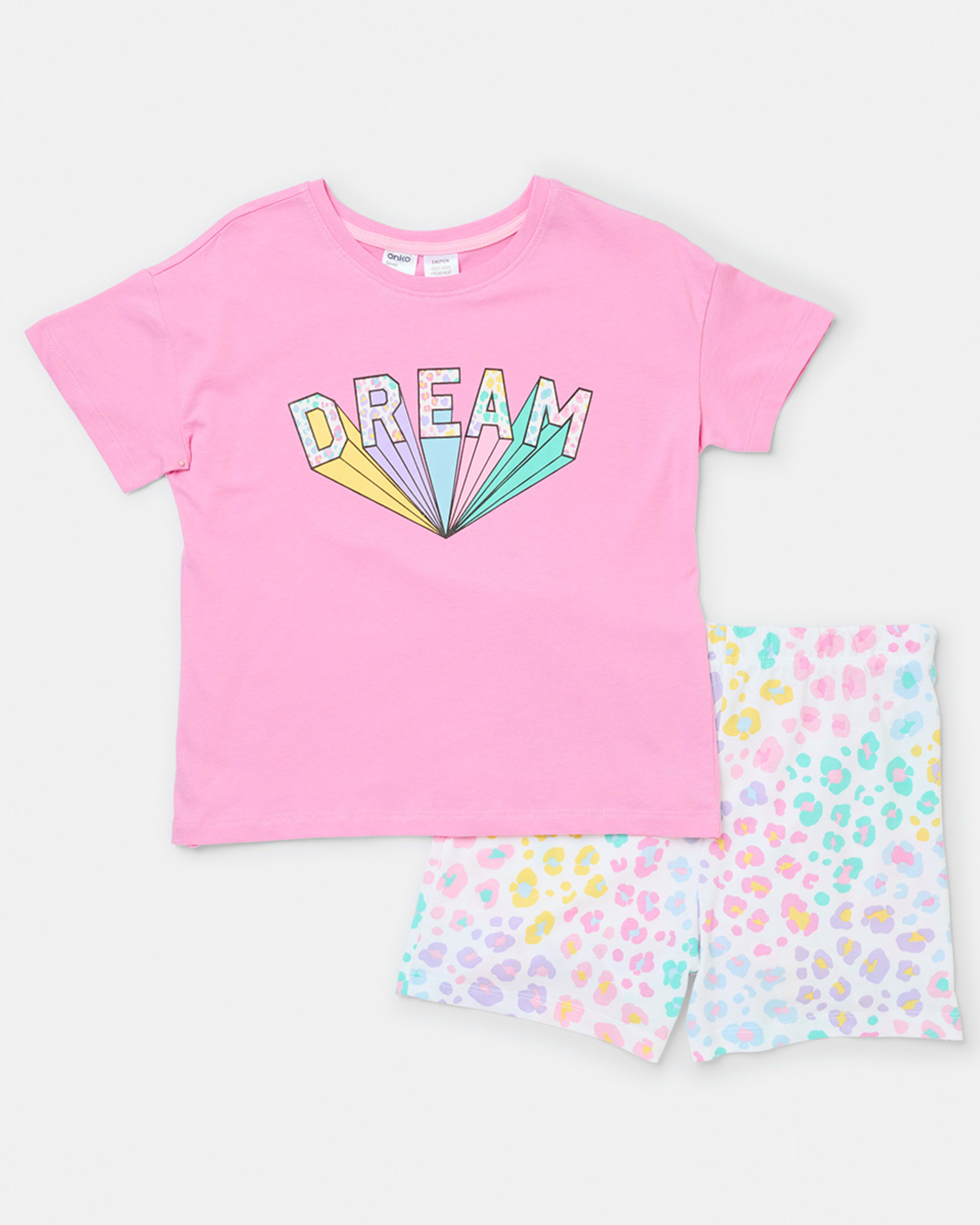 Short Sleeve Knit Pyjama Set Kmart